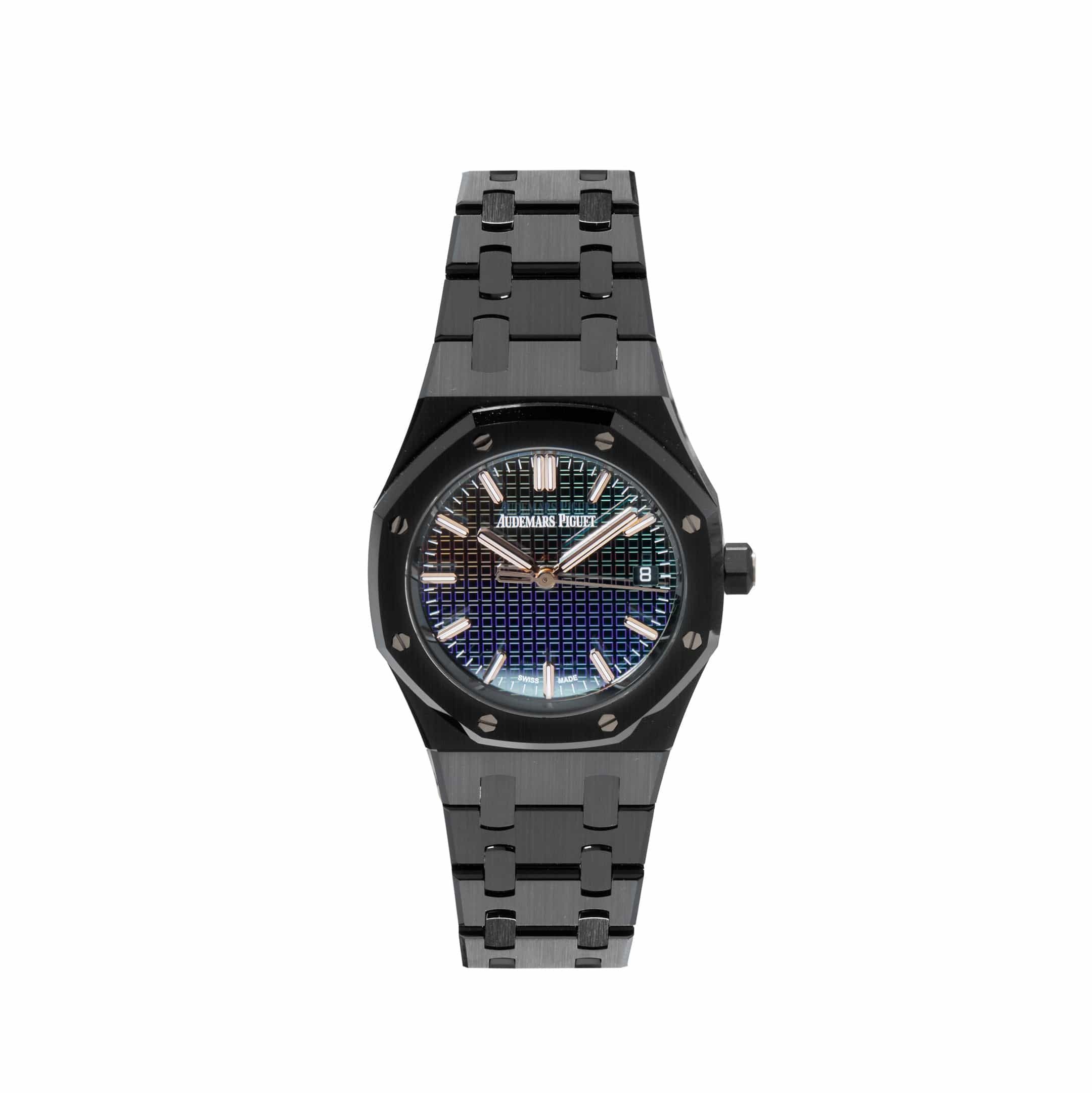 Audemars Piguet Royal Oak 77350CE.OO.1266CE.02.A Selfwinding 'Carolina Bucci' Black Ceramic Rainbow Dial Limited Edition (2022) - Premium Luxury Product