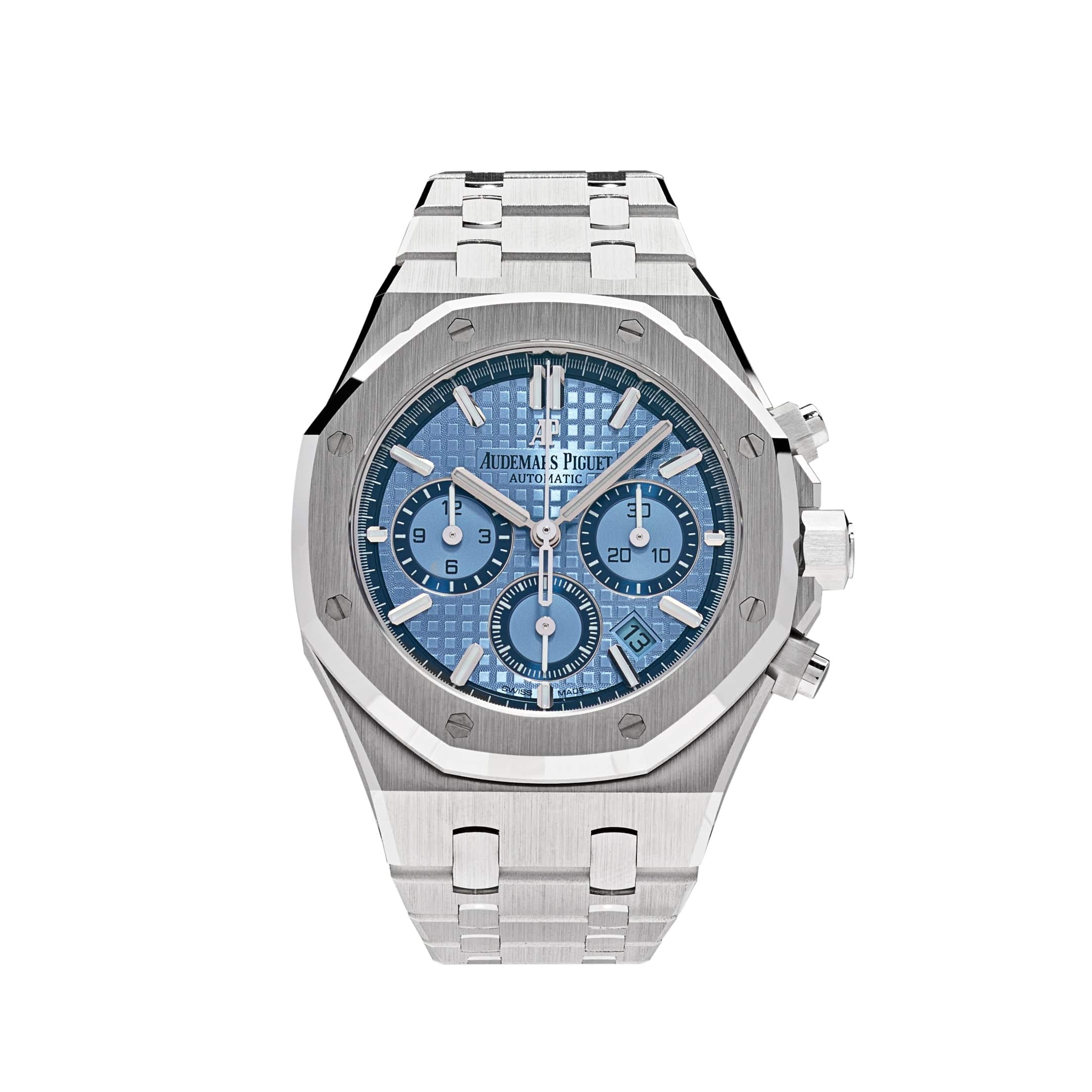 Audemars Piguet Royal Oak 26317BC.OO.1256BC.01 Selfwinding Chronograph White Gold Light Blue Dial Limited Edition - Premium Luxury Product