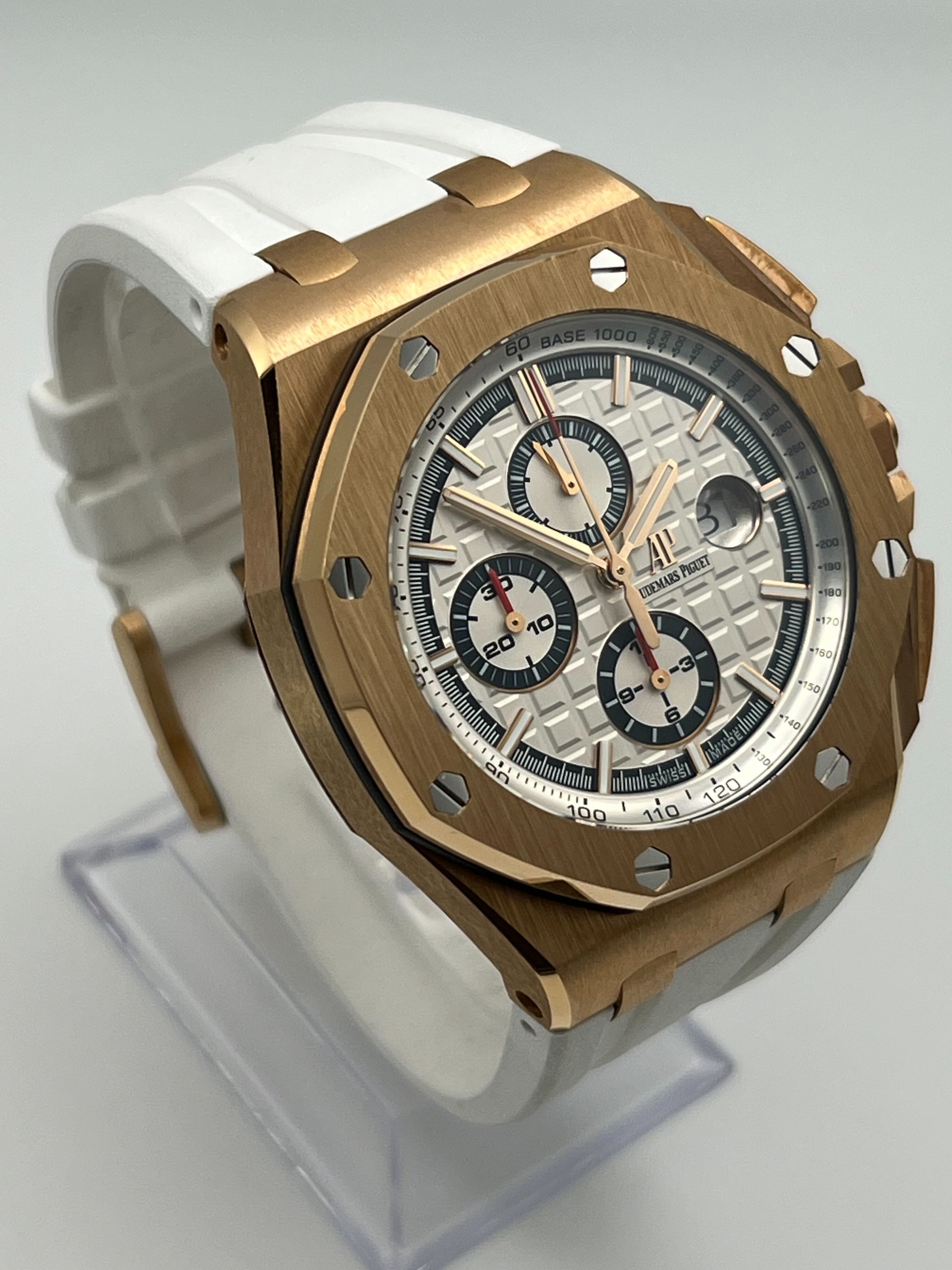 Audemars Piguet Royal Oak Offshore 26408OR.OO.A010CA.01.99 Chronograph 'Summer Byblos Edition' Rose Gold White Dial Limited Edition
