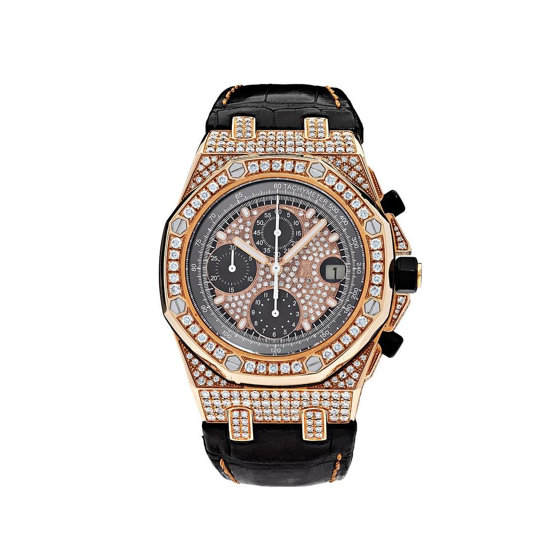 Audemars Piguet Royal Oak Offshore 26470OR.OO.A125CR.01 Chronograph Rose Gold Diamond Bezel - Premium Luxury Product