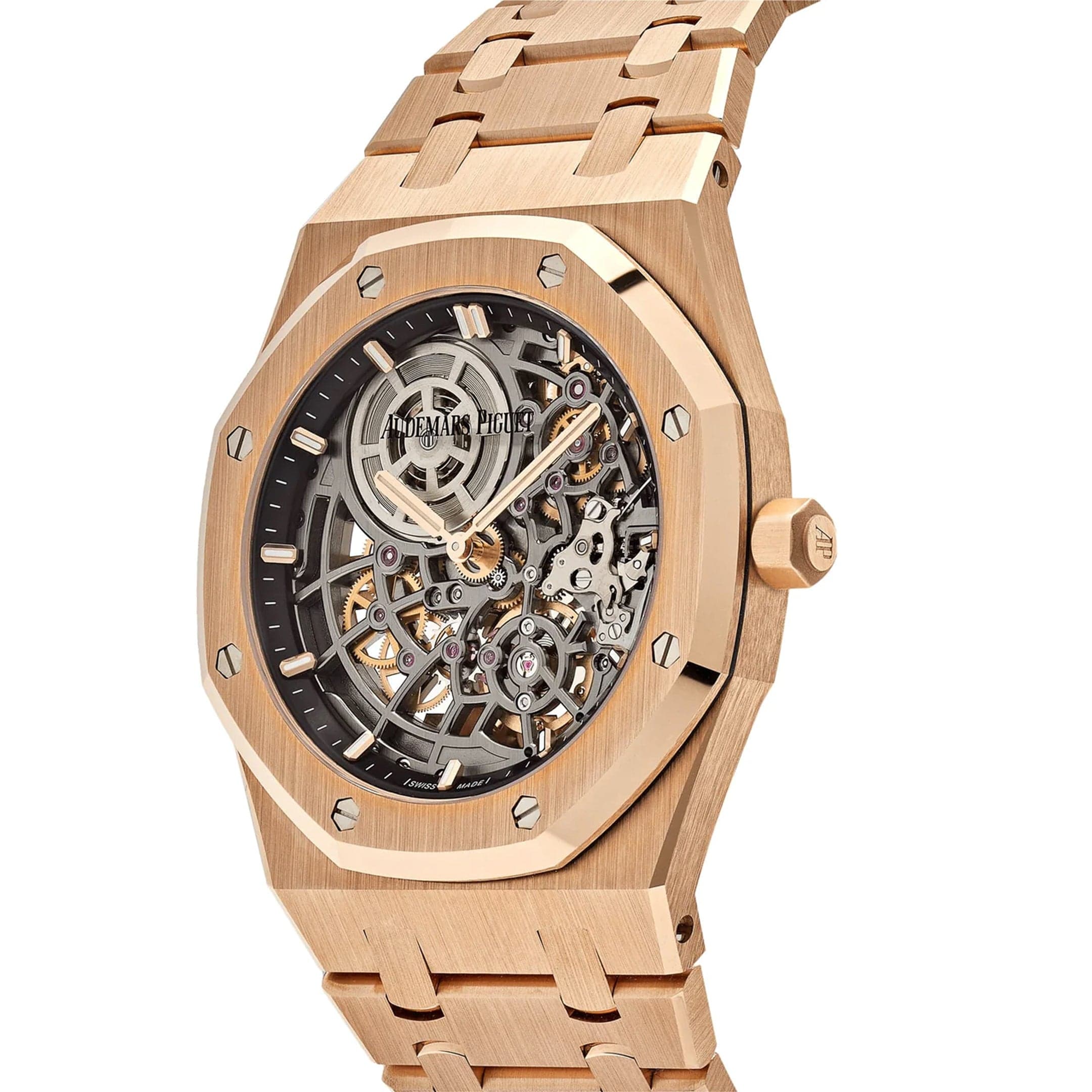 Audemars Piguet Royal Oak 16204OR.OO.1240OR.03 Openworked 'Jumbo' Extra-Thin Rose Gold