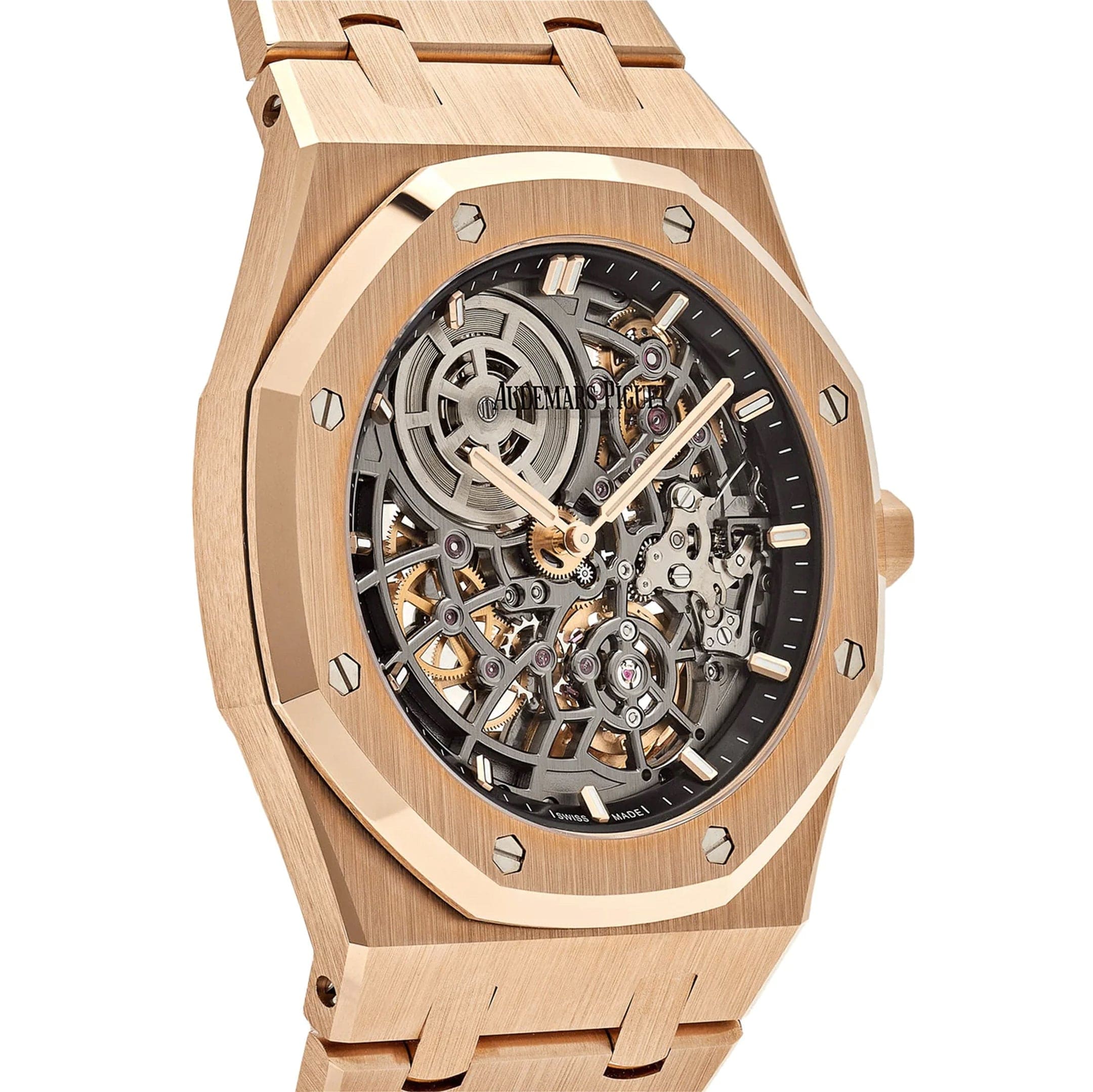 Audemars Piguet Royal Oak 16204OR.OO.1240OR.03 Openworked 'Jumbo' Extra-Thin Rose Gold