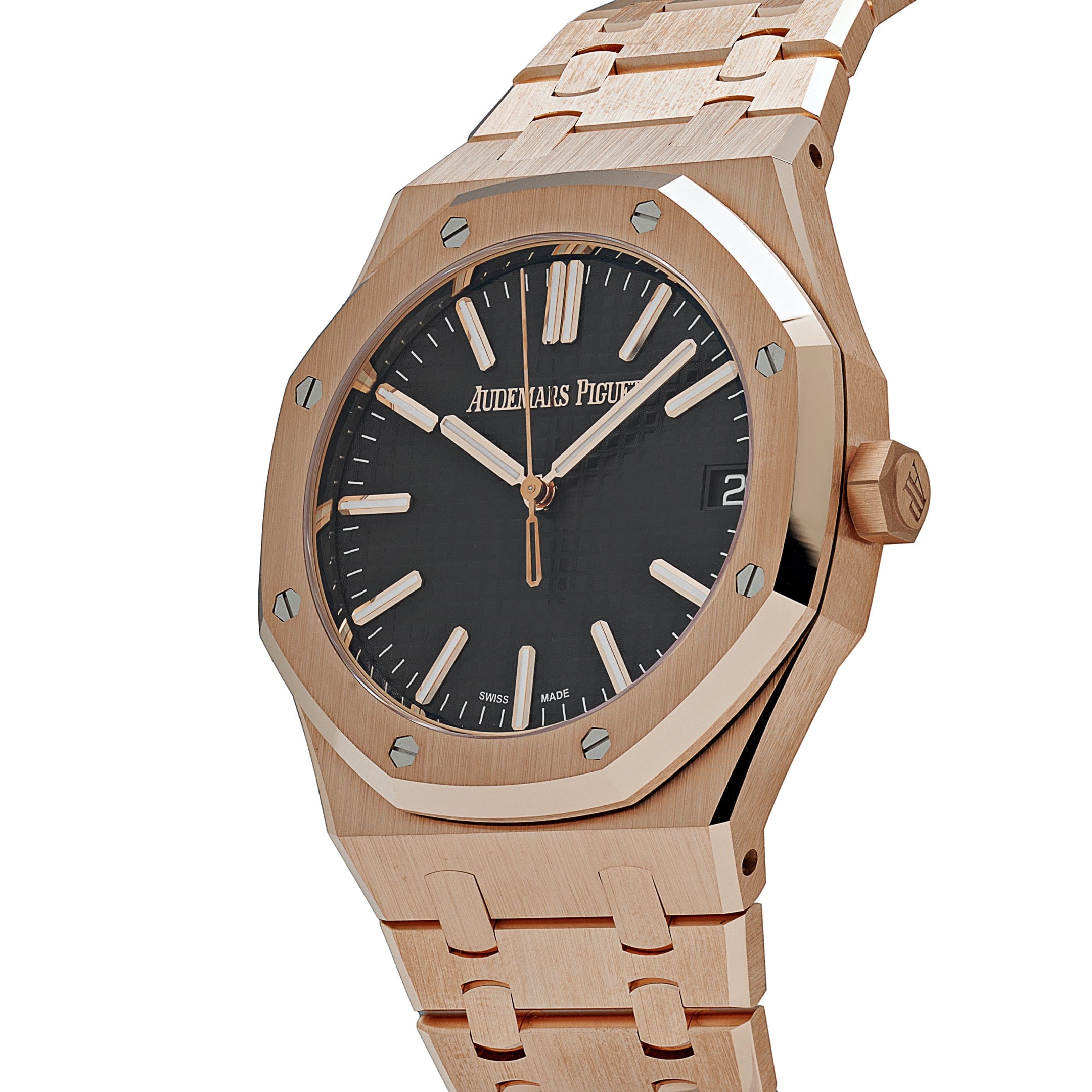 Audemars Piguet Royal Oak 15510OR.OO.D002CR.02 Rose Gold FULL Bracelet Black Dial (2024)