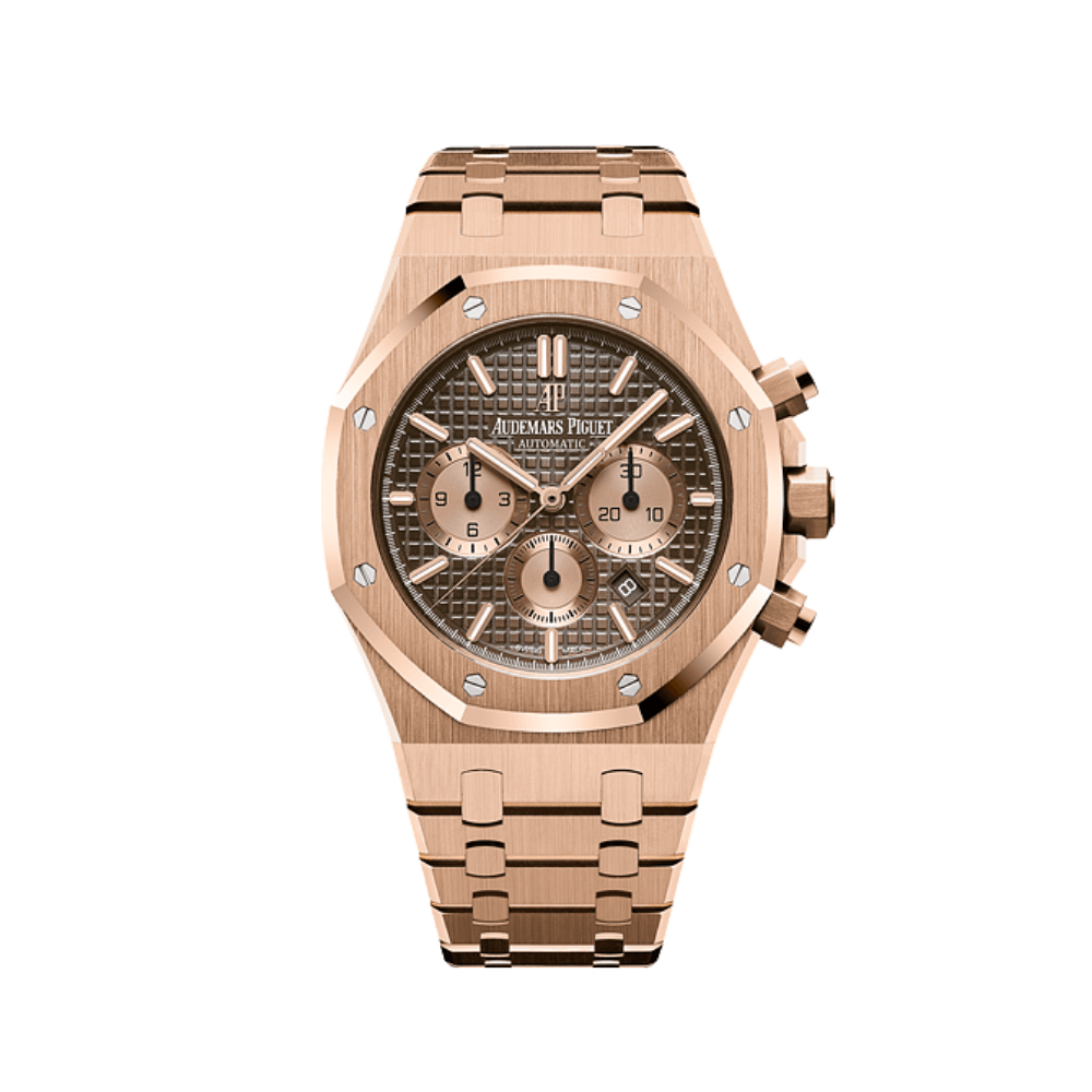 Audemars Piguet Royal Oak Selfwinding Chronograph 26331OR.OO.1220OR.02 Rose Gold Brown Dial - Premium Luxury Product