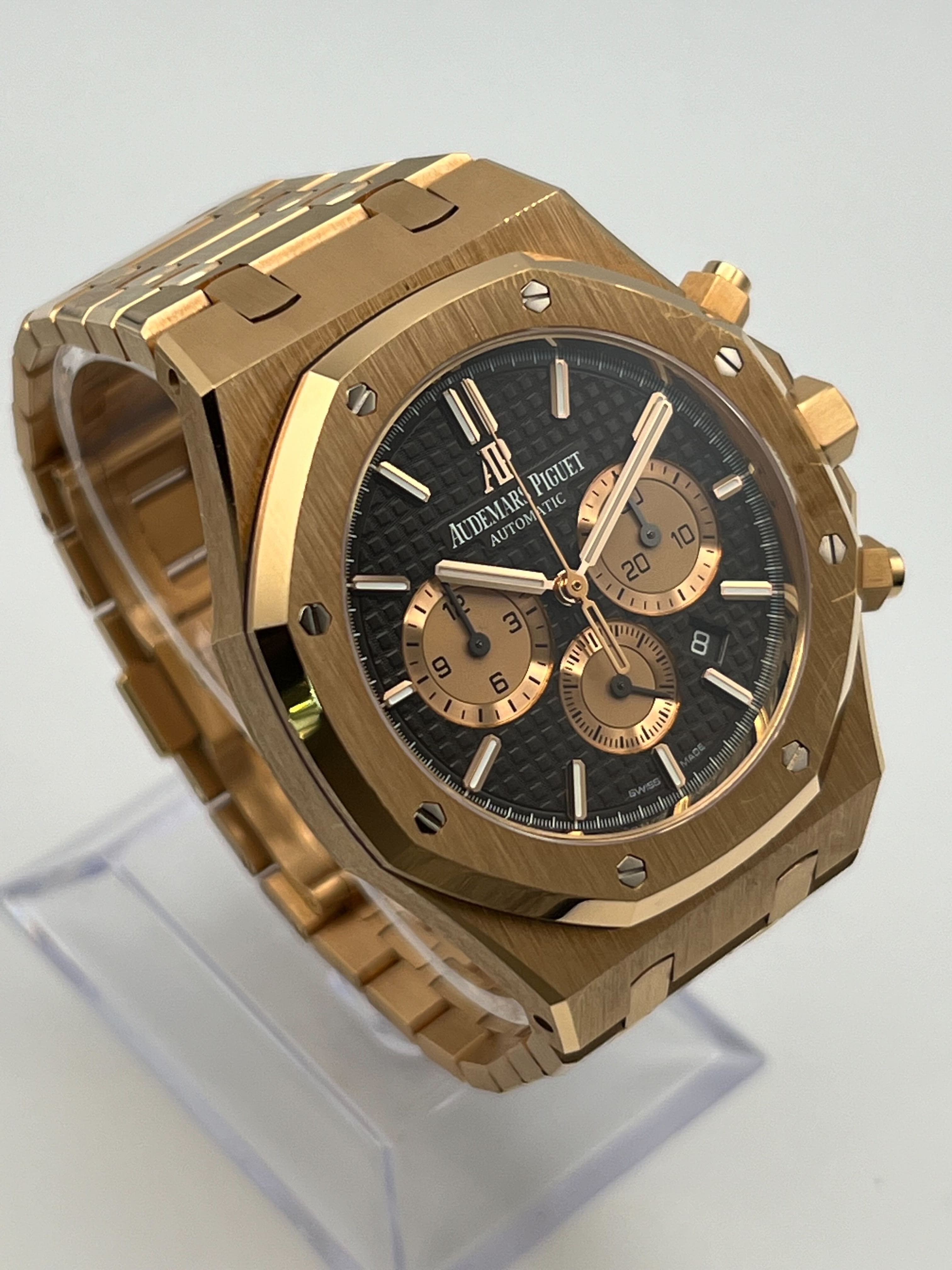 Audemars Piguet Royal Oak Selfwinding Chronograph 26331OR.OO.1220OR.02 Rose Gold Brown Dial - Premium Luxury Product