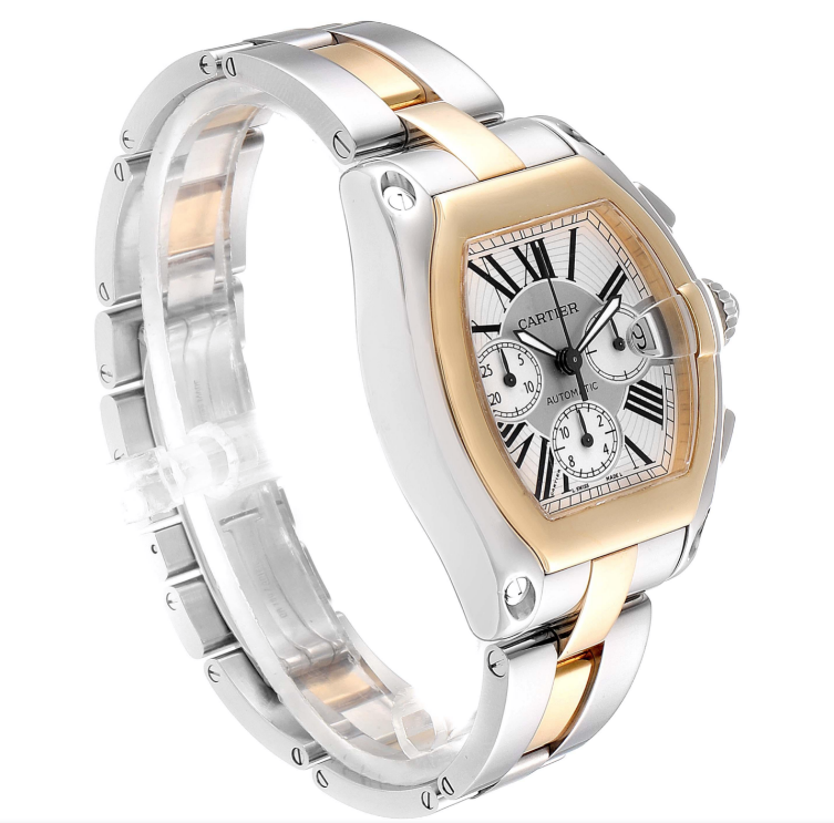 Cartier Roadster 18K Yellow Gold Mens Watch