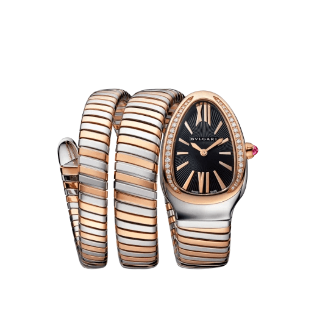 BVLGARI Serpenti Tubogas 102099 Stainless Steel and Rose Gold - Premium Luxury Product
