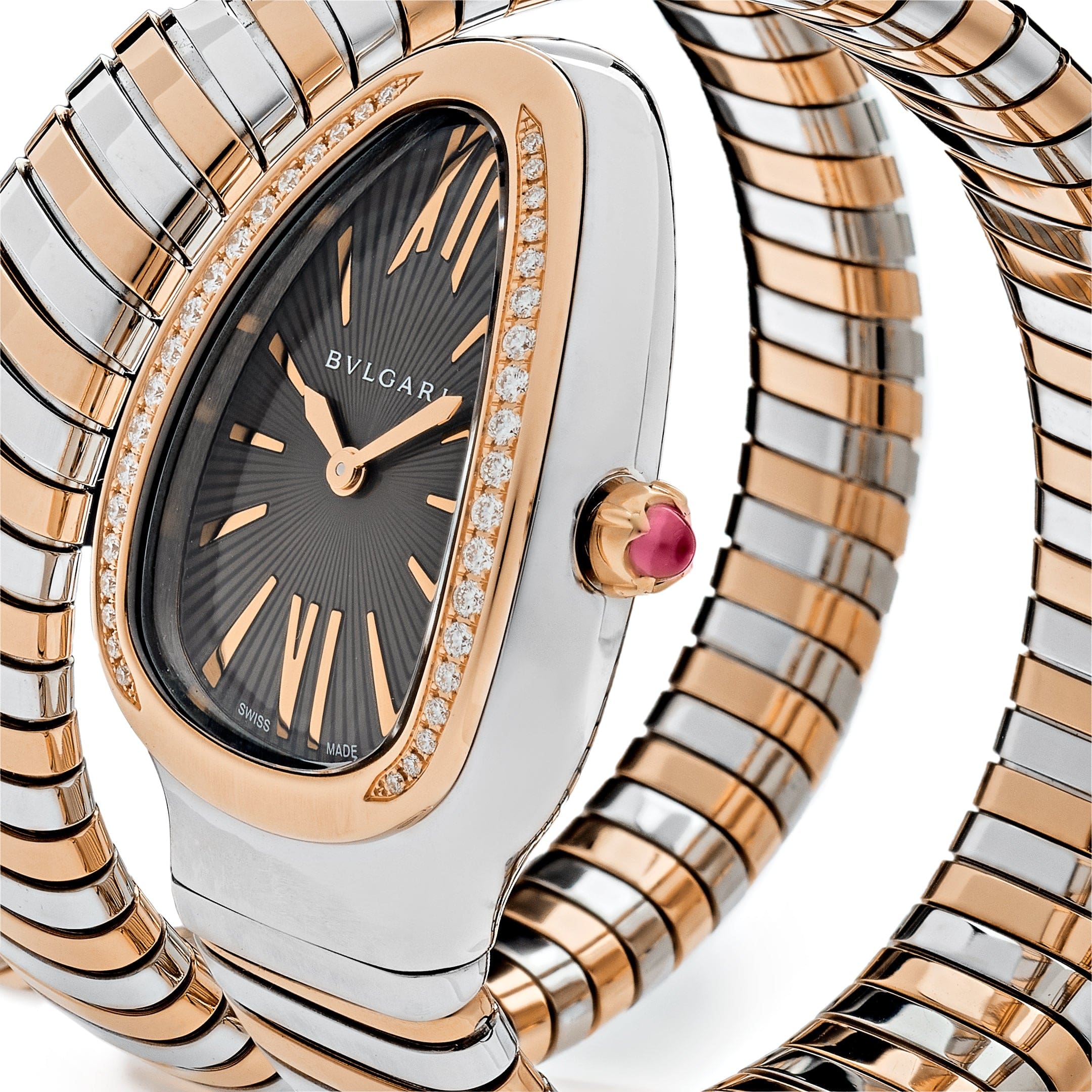 BVLGARI Serpenti Tubogas Watch 102680 Two-Tone Double Spiral