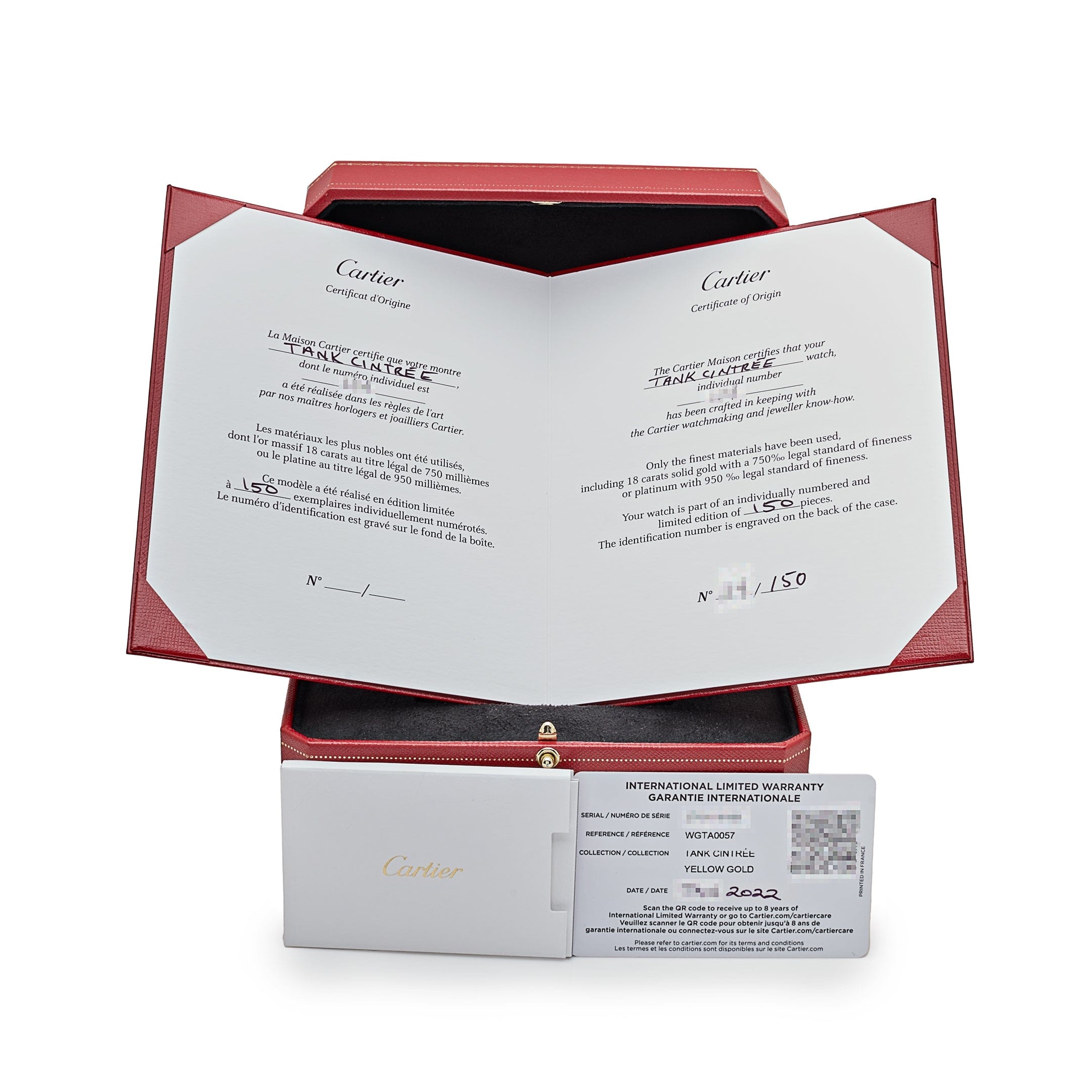 Cartier Tank Cintrée WGTA0057 Yellow Gold (2022) "100th Anniversary" Limited Edition - Premium Luxury Product