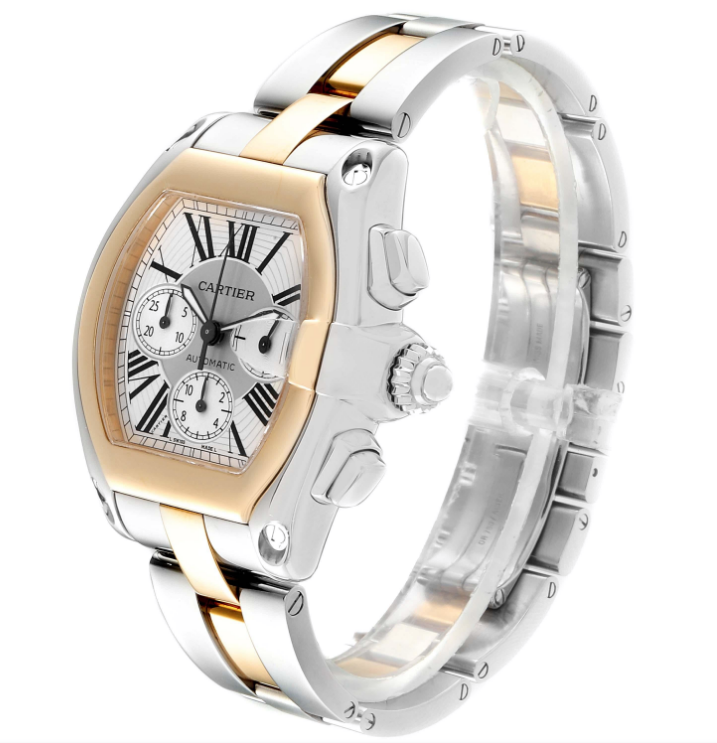 Cartier Roadster 18K Yellow Gold Mens Watch