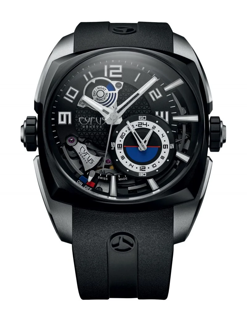 Cyrus Klepcys Alarm Stainless Steel & Black DLC Titanium Men's Watch - Premium Luxury Product