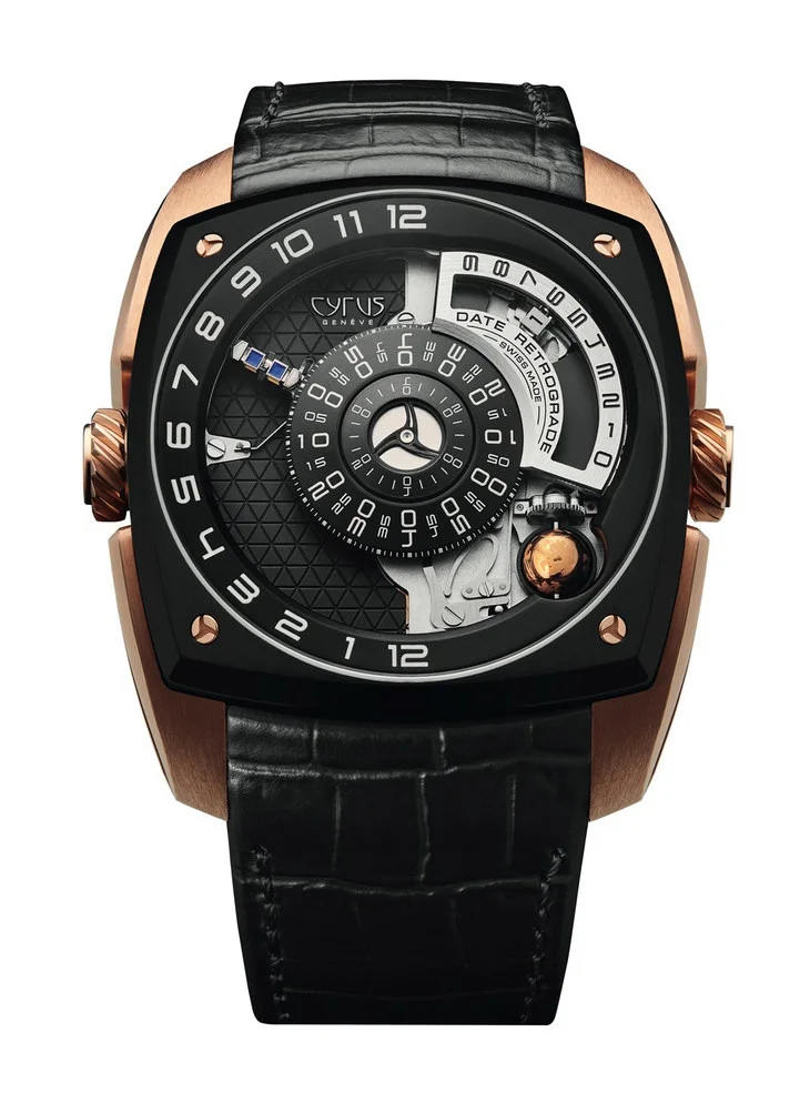 Cyrus Klepcys Moon 18K Red Gold & Black DLC Titanium Men's Watch - Premium Luxury Product