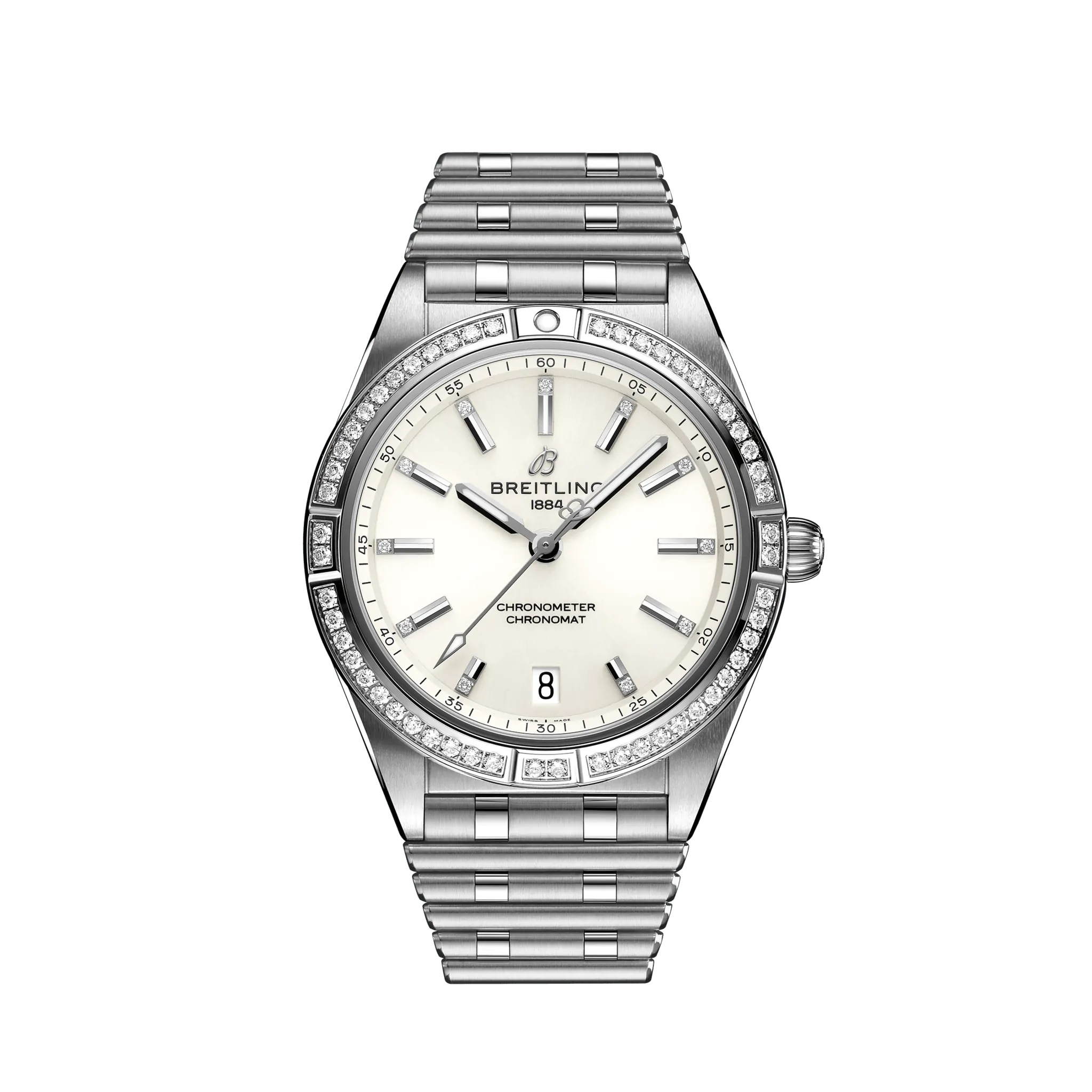 Breitling Chronomat Automatic 36 Stainless Steel & Diamond Men's Watch - Premium Luxury Product