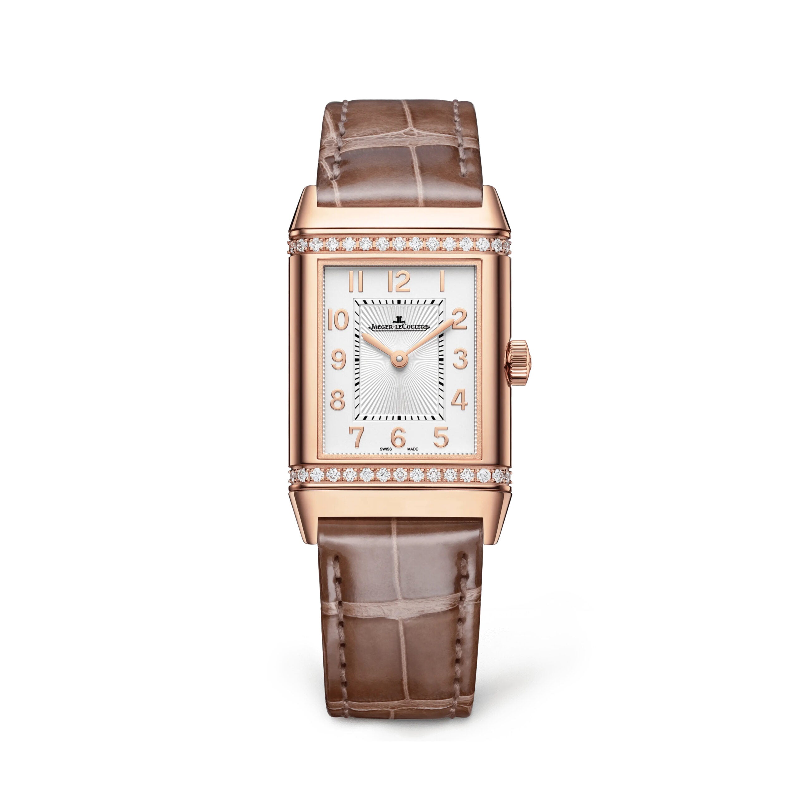 Jaeger-Lecoultre Reverso Classic Duetto Rose Gold & Diamonds Lady`s Watch - Premium Luxury Product