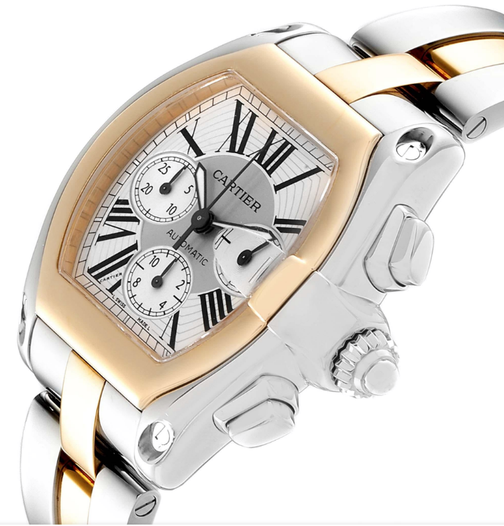 Cartier Roadster 18K Yellow Gold Mens Watch