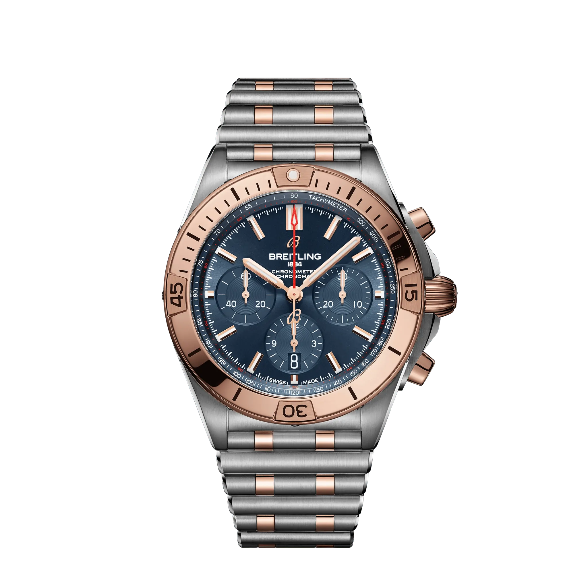 Breitling Chronomat B01 42 18K Red Gold & Stainless Steel Men's Watch - Premium Luxury Product