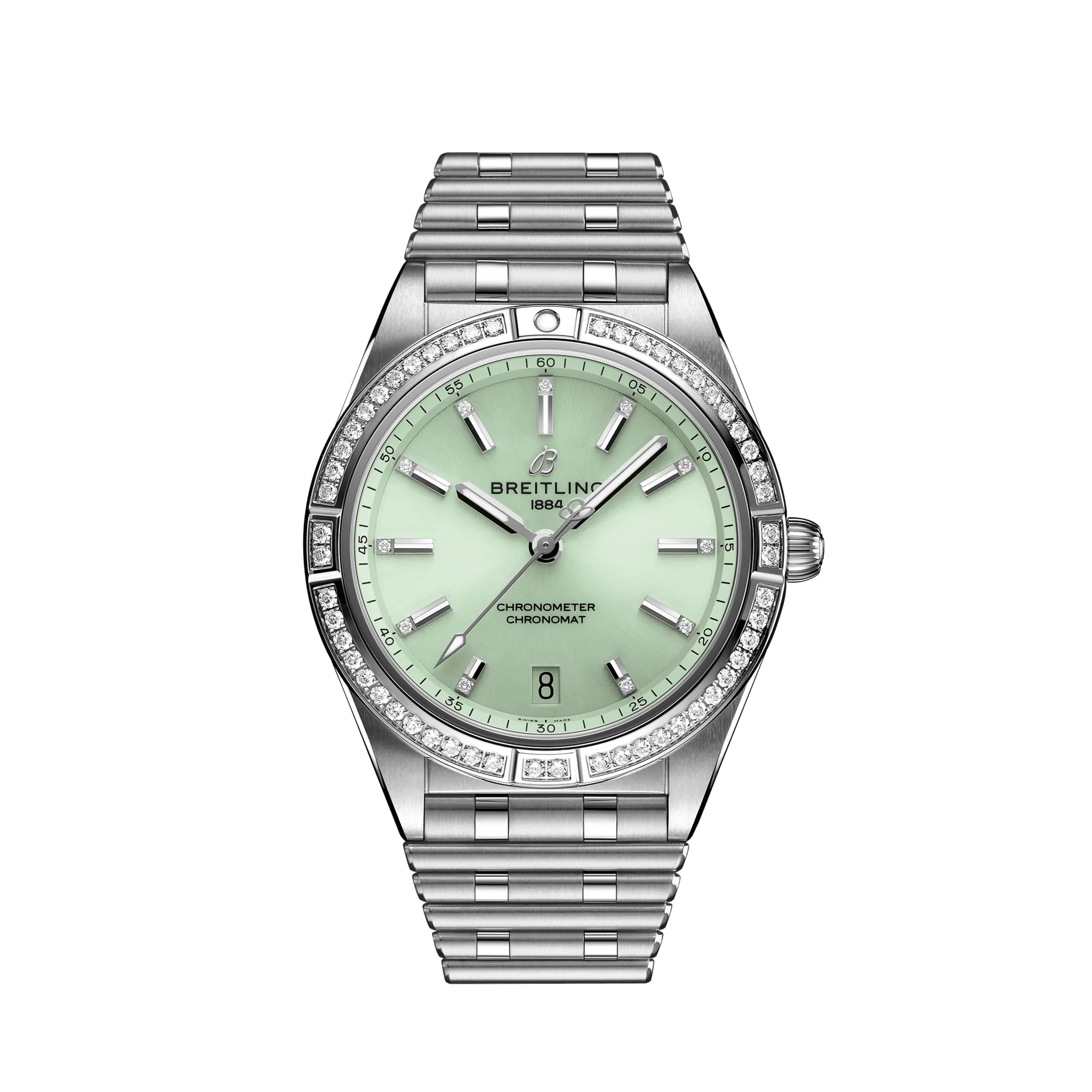 Breitling Chronomat Automatic 36 Stainless Steel & Diamond Men's Watch - Premium Luxury Product