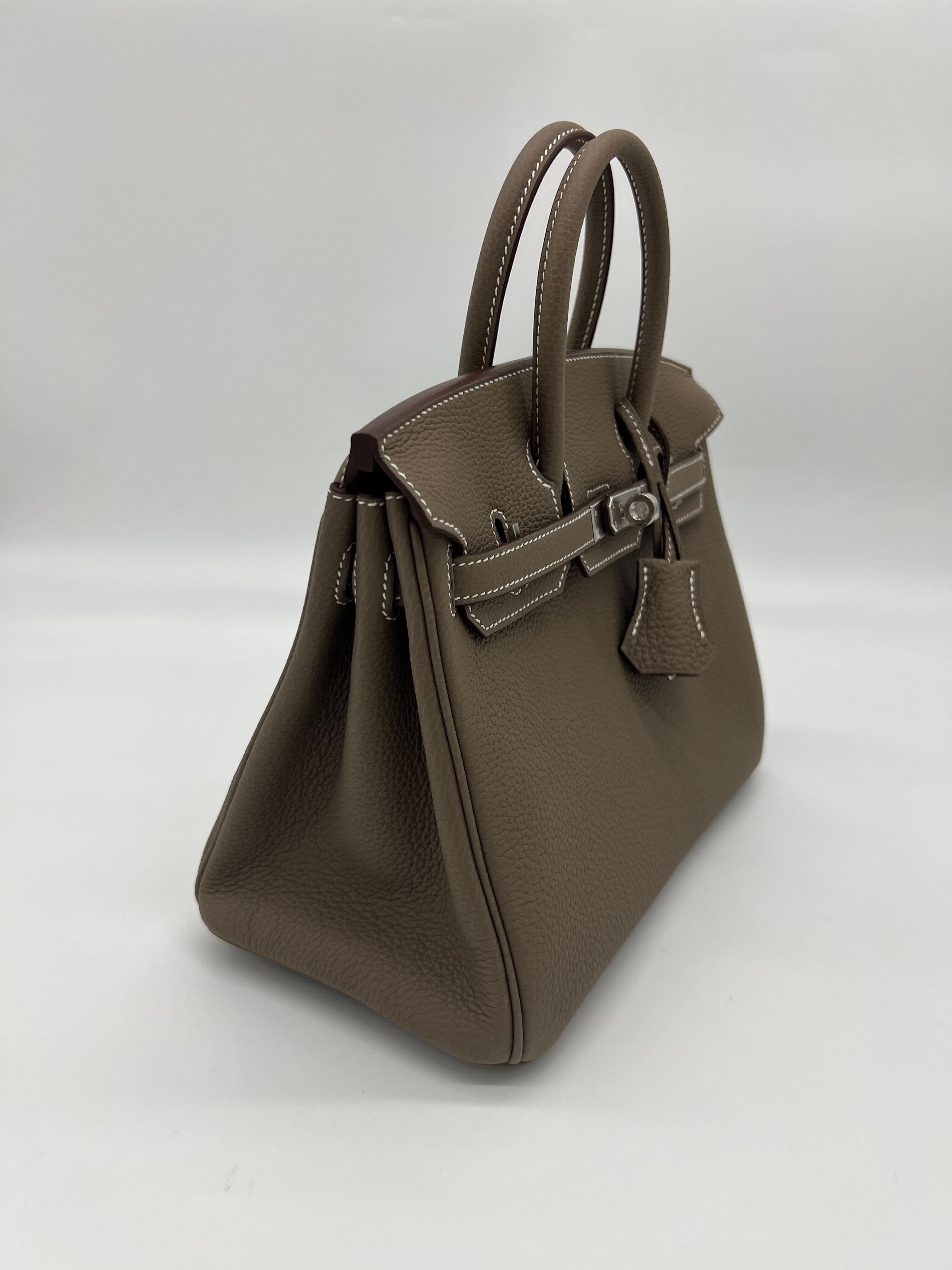 Hermès Birkin 25 Togo Etoupe Palladium Hardware