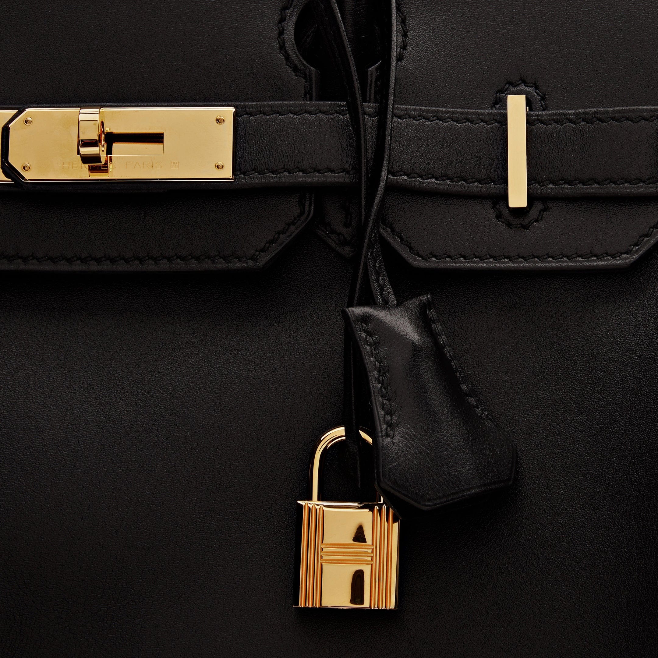 Hermès Birkin 30 Black Box Leather Gold Hardware