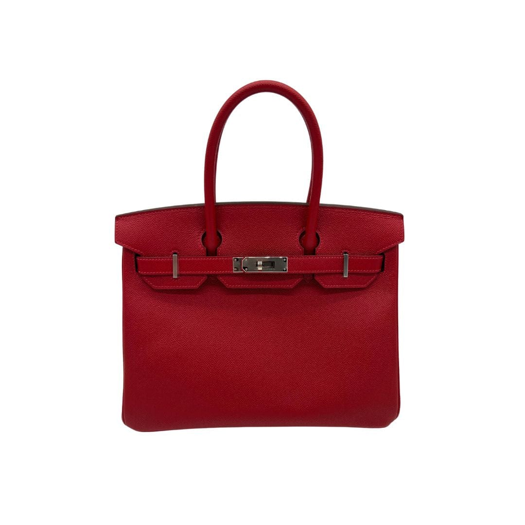 Hermès Birkin 30 Rouge Casaque Epsom Palladium Hardware