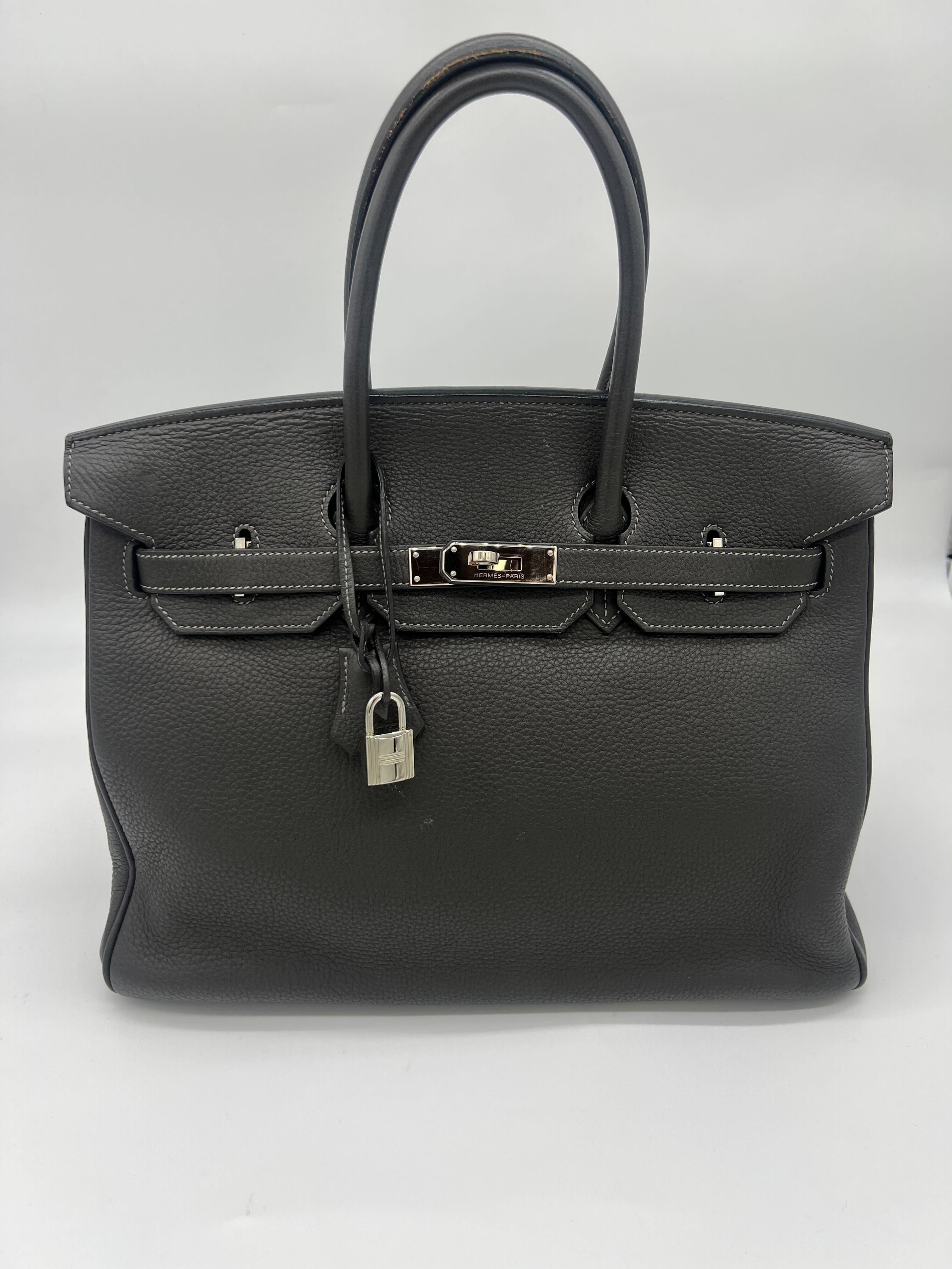 Hermès Birkin 35 Togo Graphite Palladium Hardware
