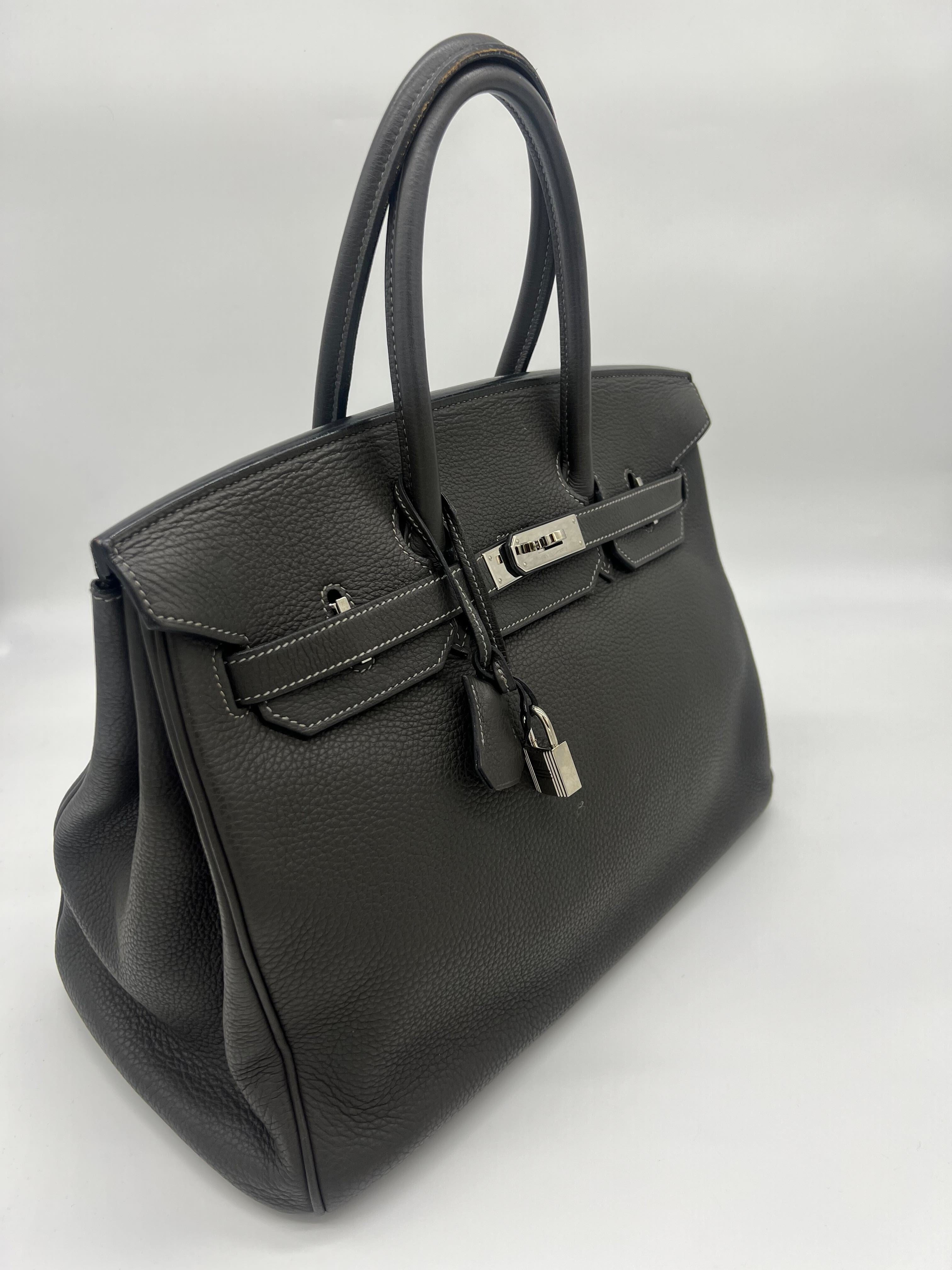 Hermès Birkin 35 Togo Graphite Palladium Hardware