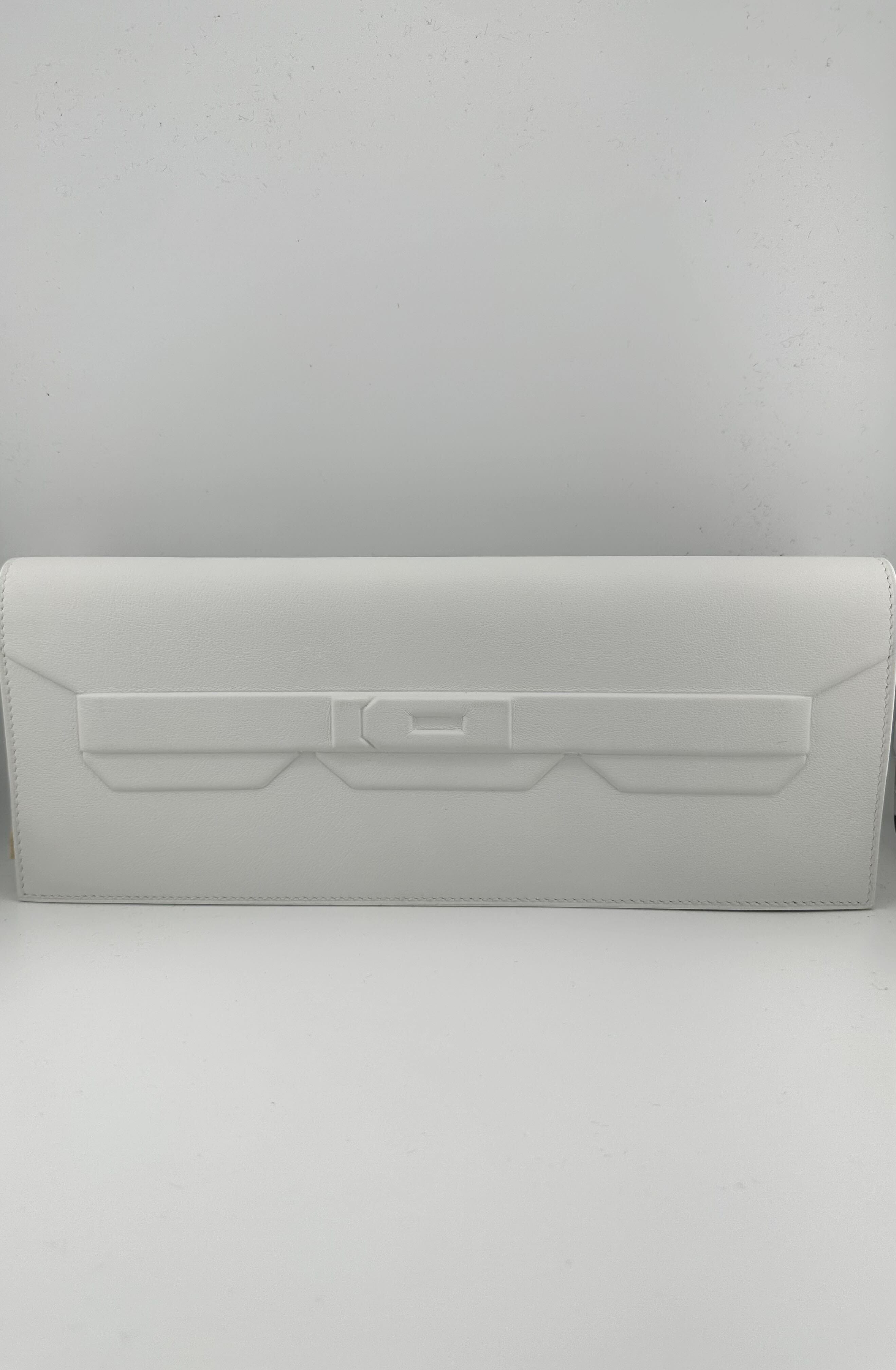 Hermès Birkin Shadow Clutch Veau Swift Leather New White