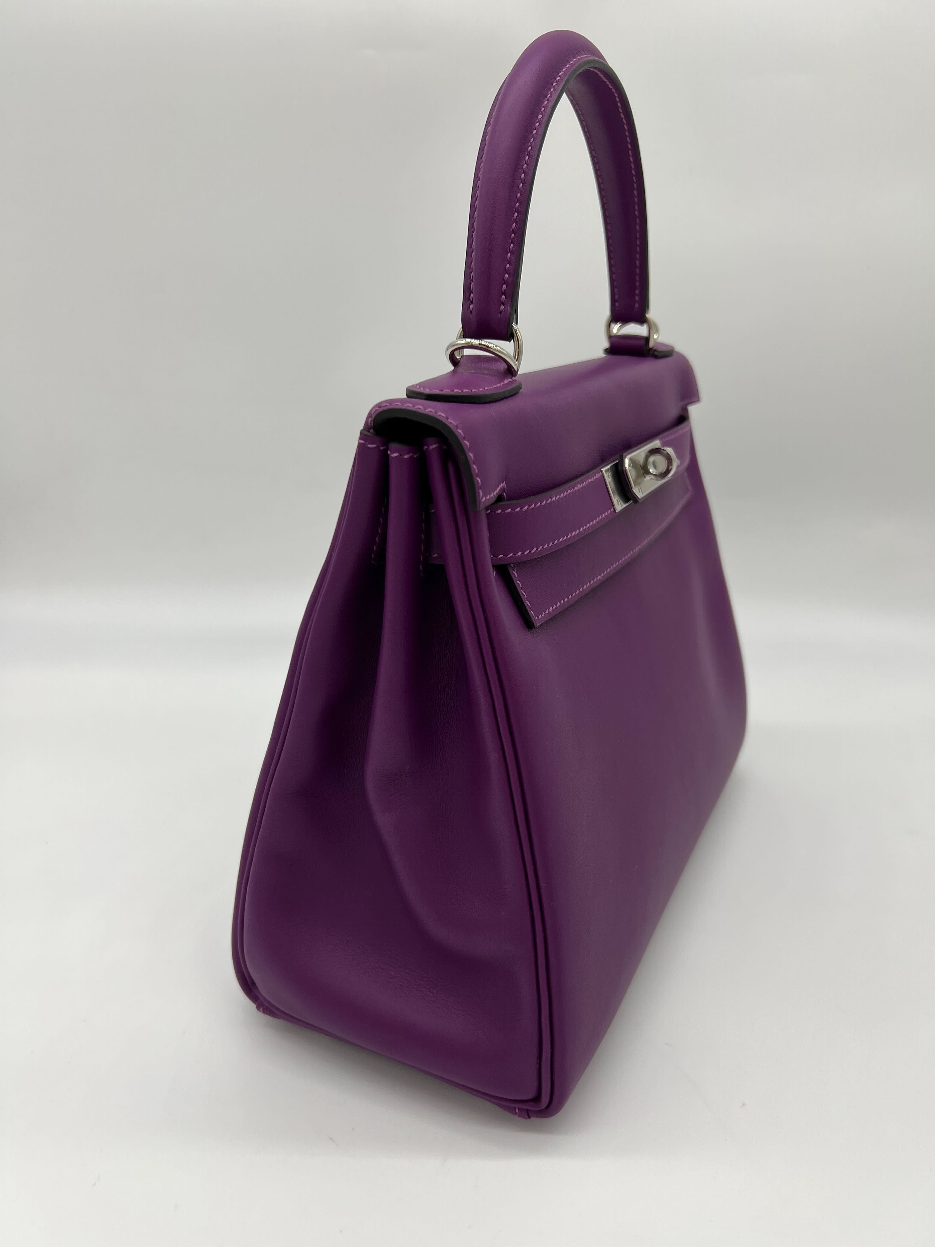 Hermès Kelly II Retourne 28 Veau Swift Anemone
