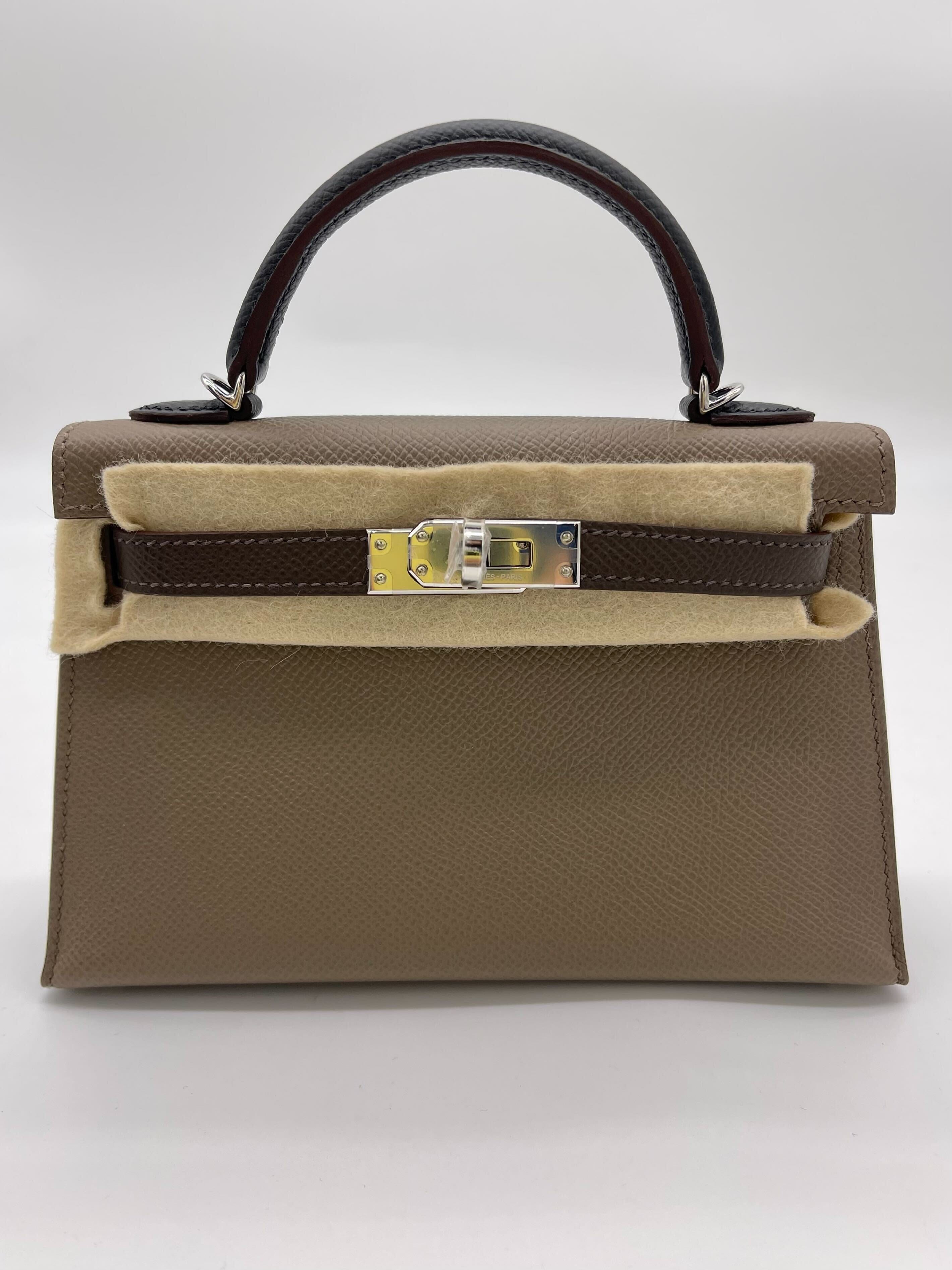 Hermès Mini Kelly Tricolore Epsom Palladium Hardware