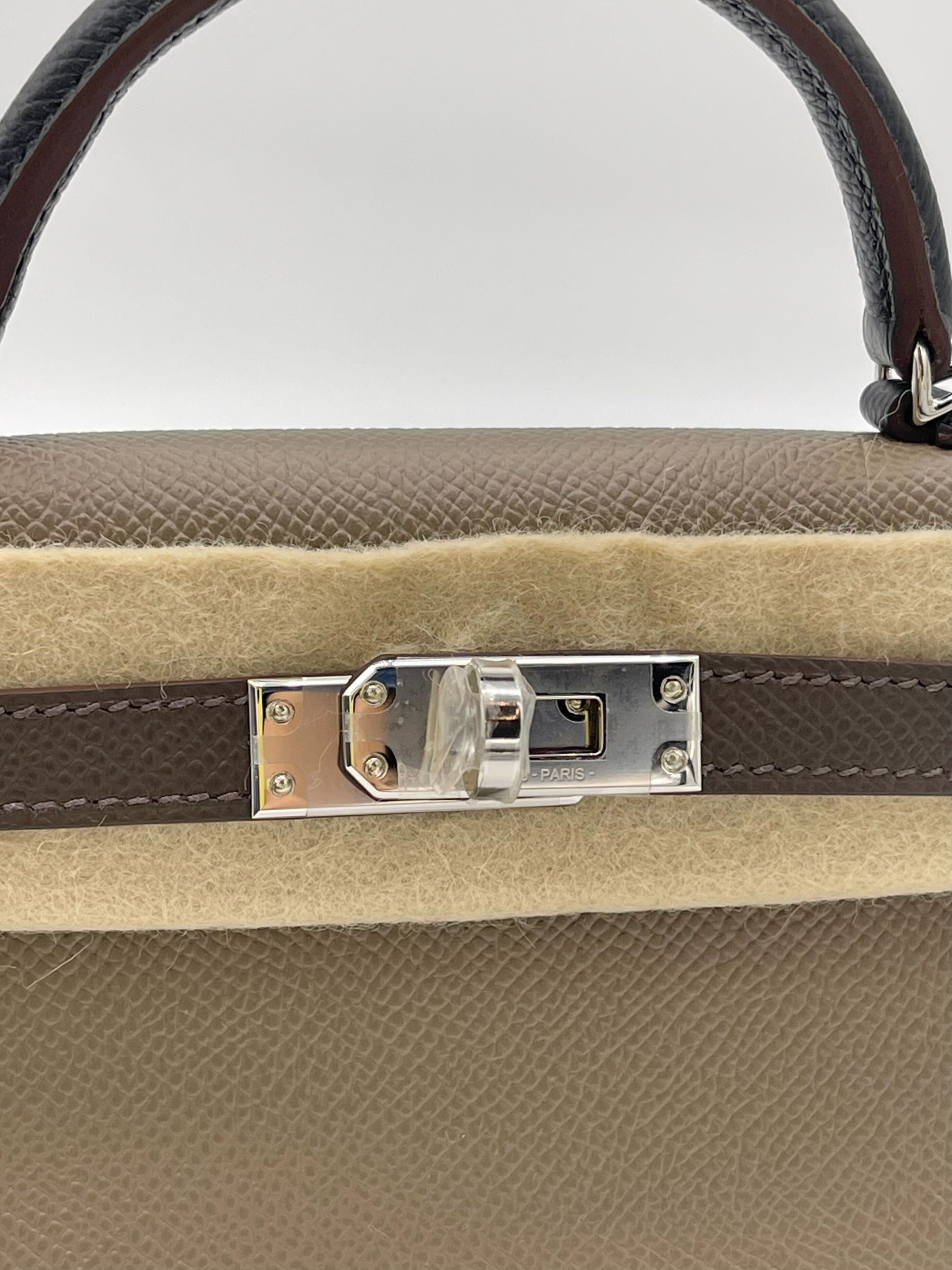 Hermès Mini Kelly Tricolore Epsom Palladium Hardware