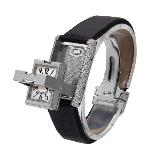 Cartier Tank Basculante 18K White Gold Diamonds Special Edition Ladies Watch - Premium Luxury Product