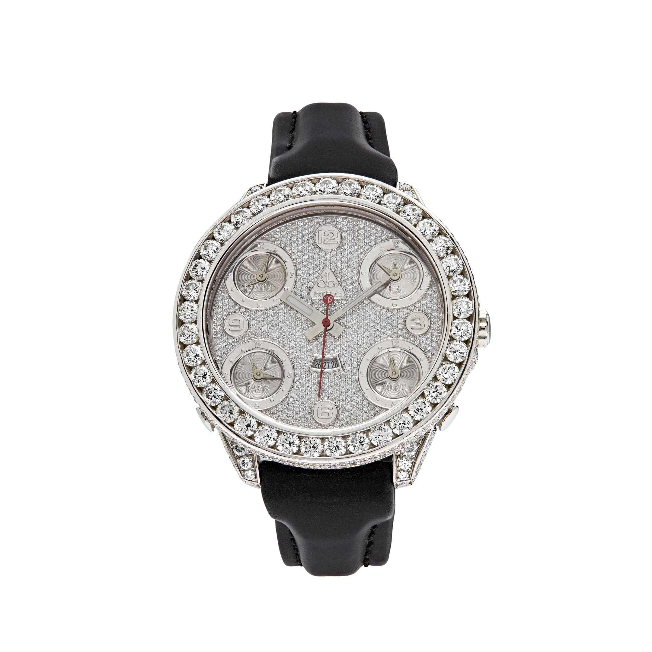 Jacob & Co. Five Time Zone Steel Diamond JCM-30 - Premium Luxury Product