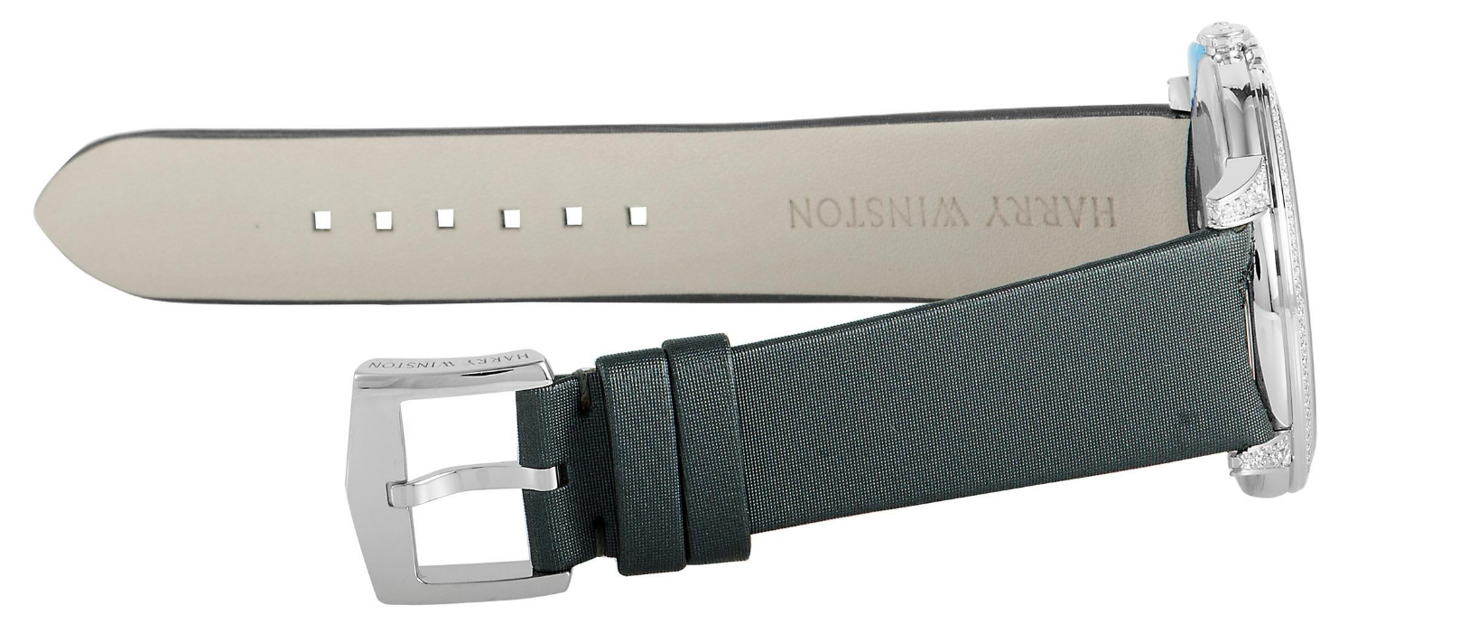 Harry Winston Midnight Moon Phase 18K White Gold & Diamonds Ladies Watch