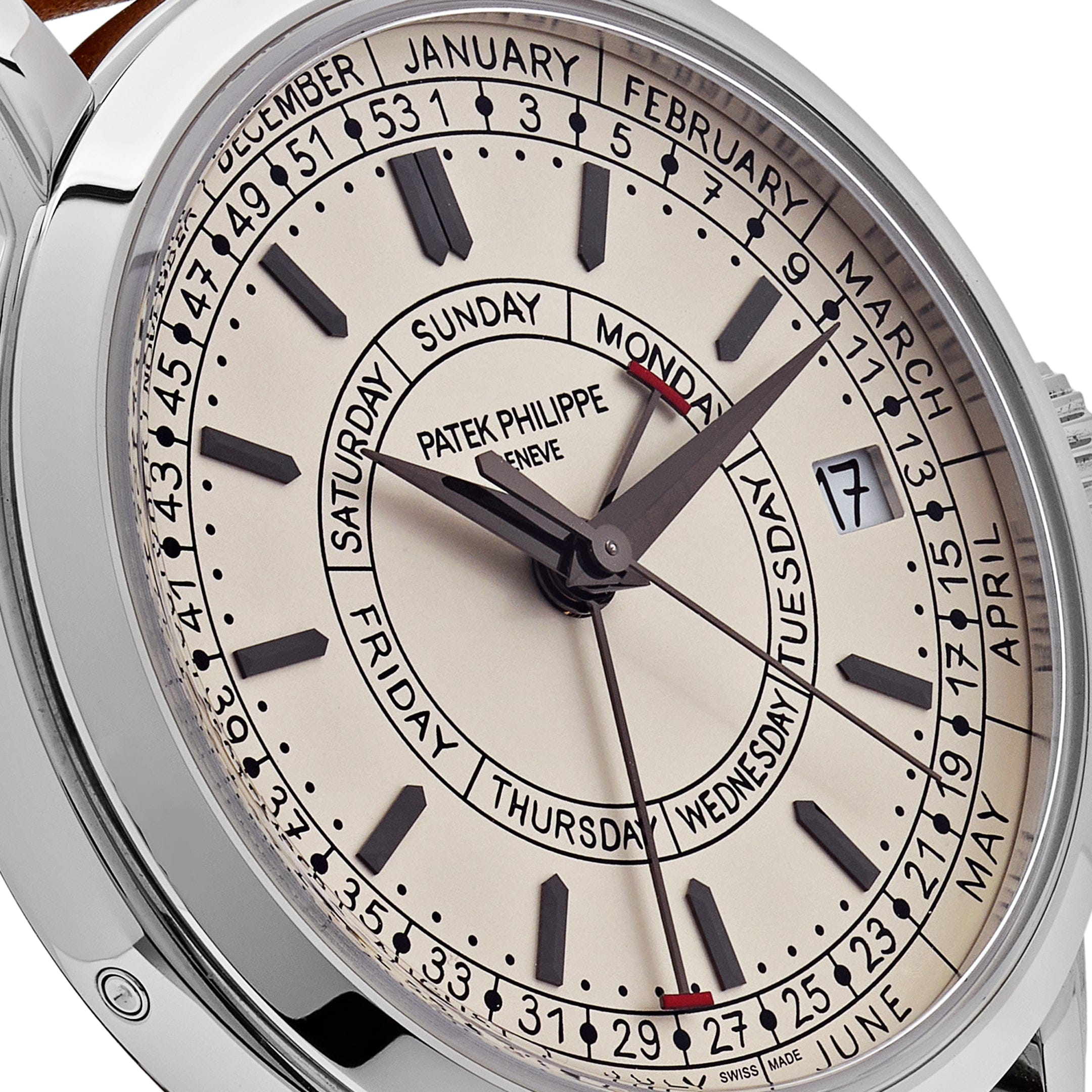 Patek Philippe Complications Calatrava 5212A-001 Weekly Calendar Silver Opaline Dial