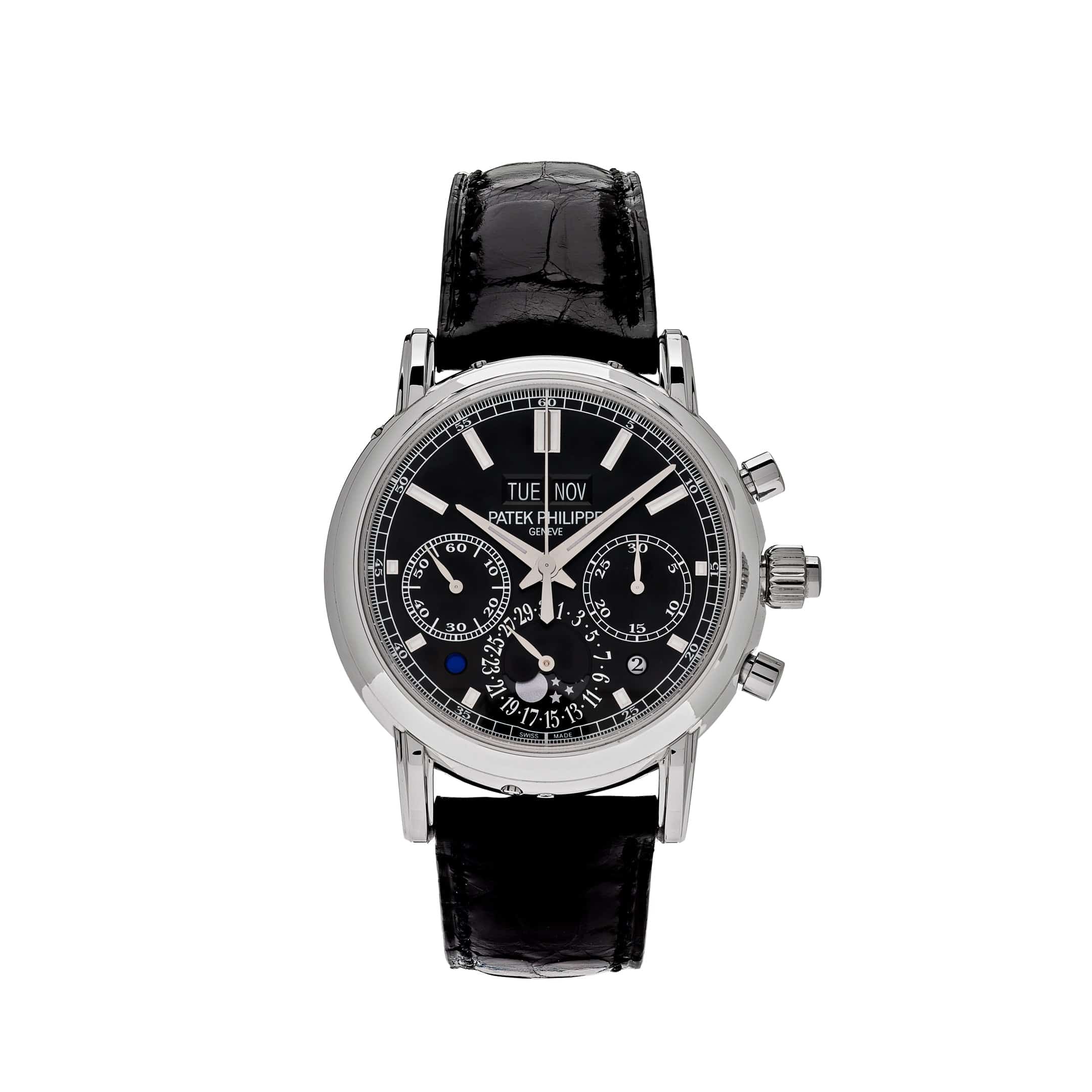 Patek Philippe Grand Complications 5204P-011 Perpetual Calendar Chronograph Platinum Black Dial