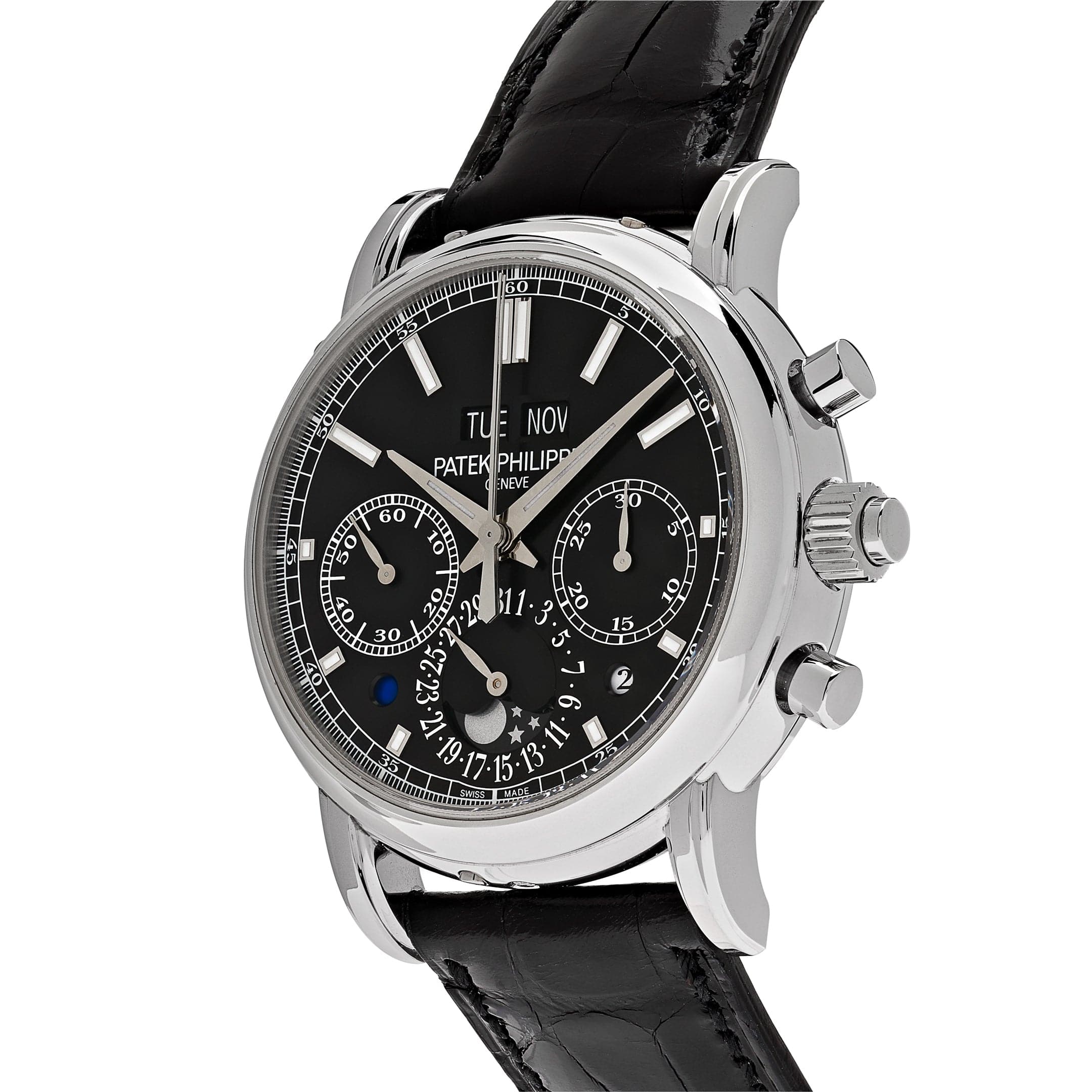 Patek Philippe Grand Complications 5204P-011 Perpetual Calendar Chronograph Platinum Black Dial