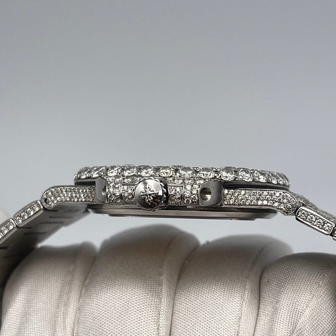 Patek Philippe Nautilus 5711/1A-011 Stainless Steel with Aftermarket Diamond Pavé Bezel and Case (2012)