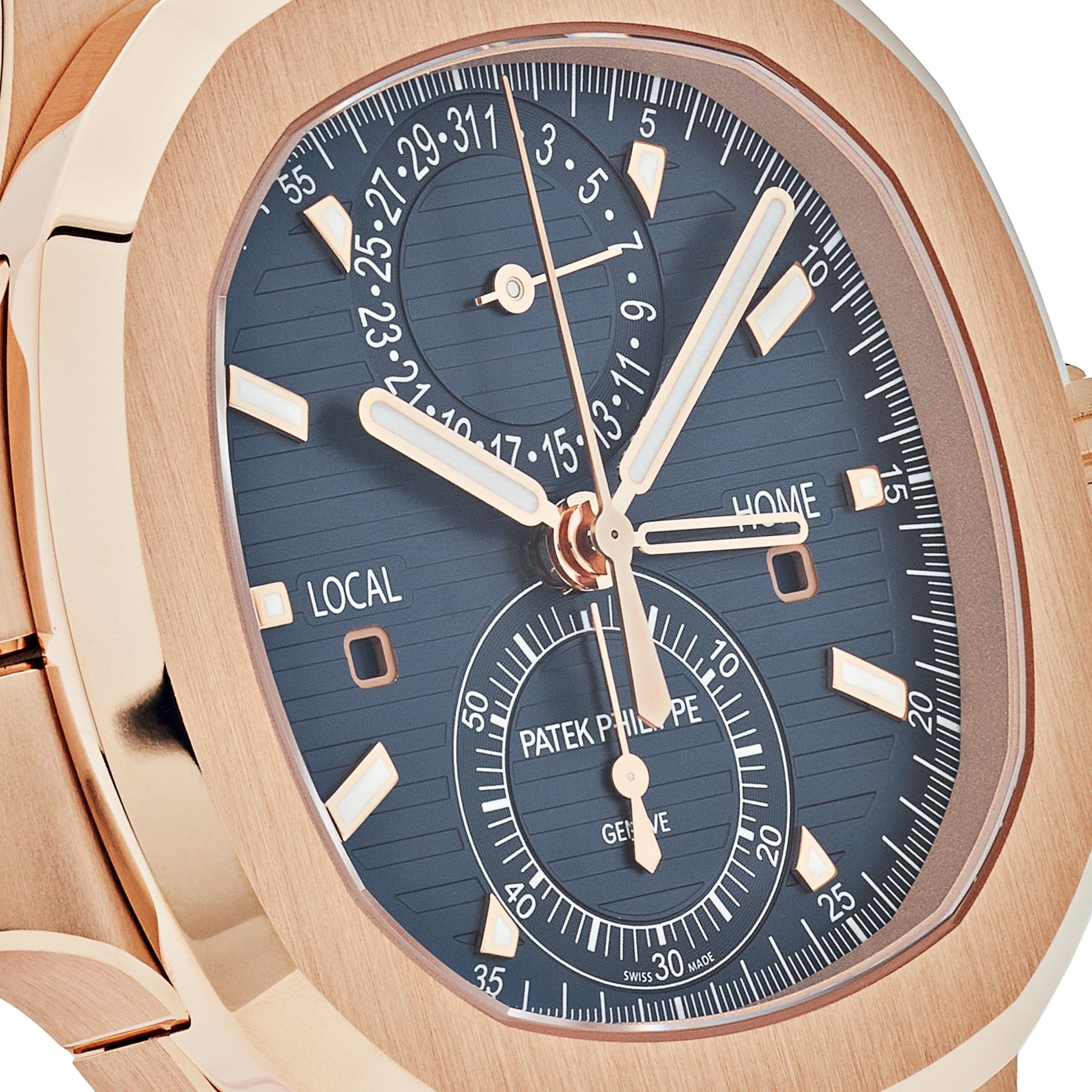 Patek Philippe Nautilus 5990/1R-001 Travel Time Flyback Chronograph Rose Gold Blue Dial (2024)