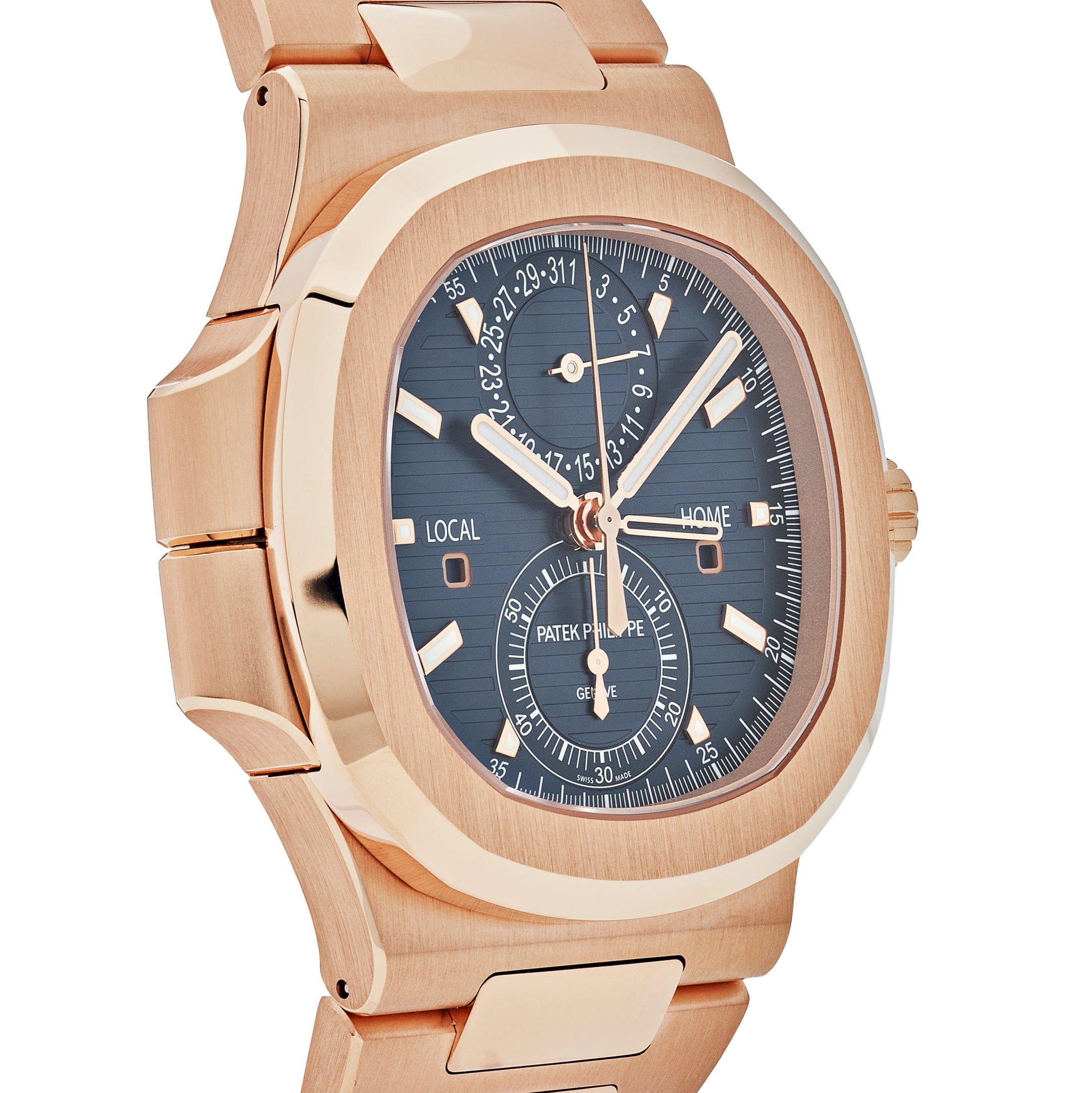 Patek Philippe Nautilus 5990/1R-001 Travel Time Flyback Chronograph Rose Gold Blue Dial (2024)