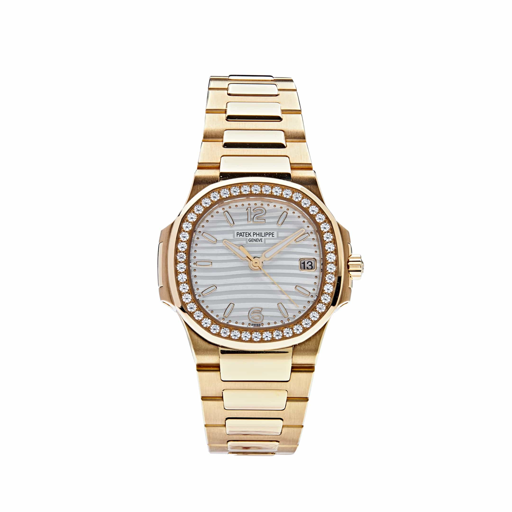 Patek Philippe Nautilus 7010/1R-011 'Ladies' Quartz Rose Gold Diamond Bezel