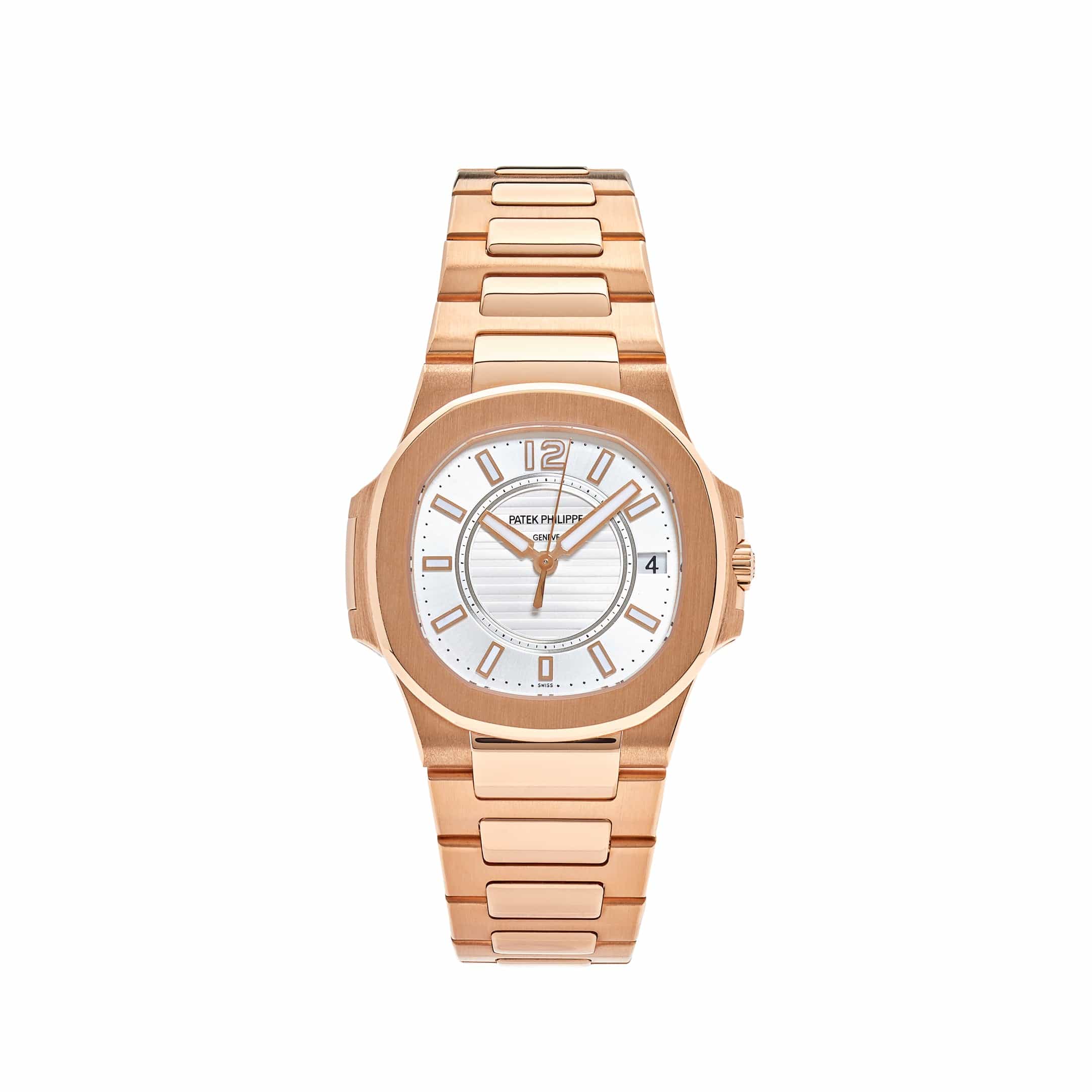 Patek Philippe Nautilus 7011/1R-001 Rose Gold Silver Dial (2014)