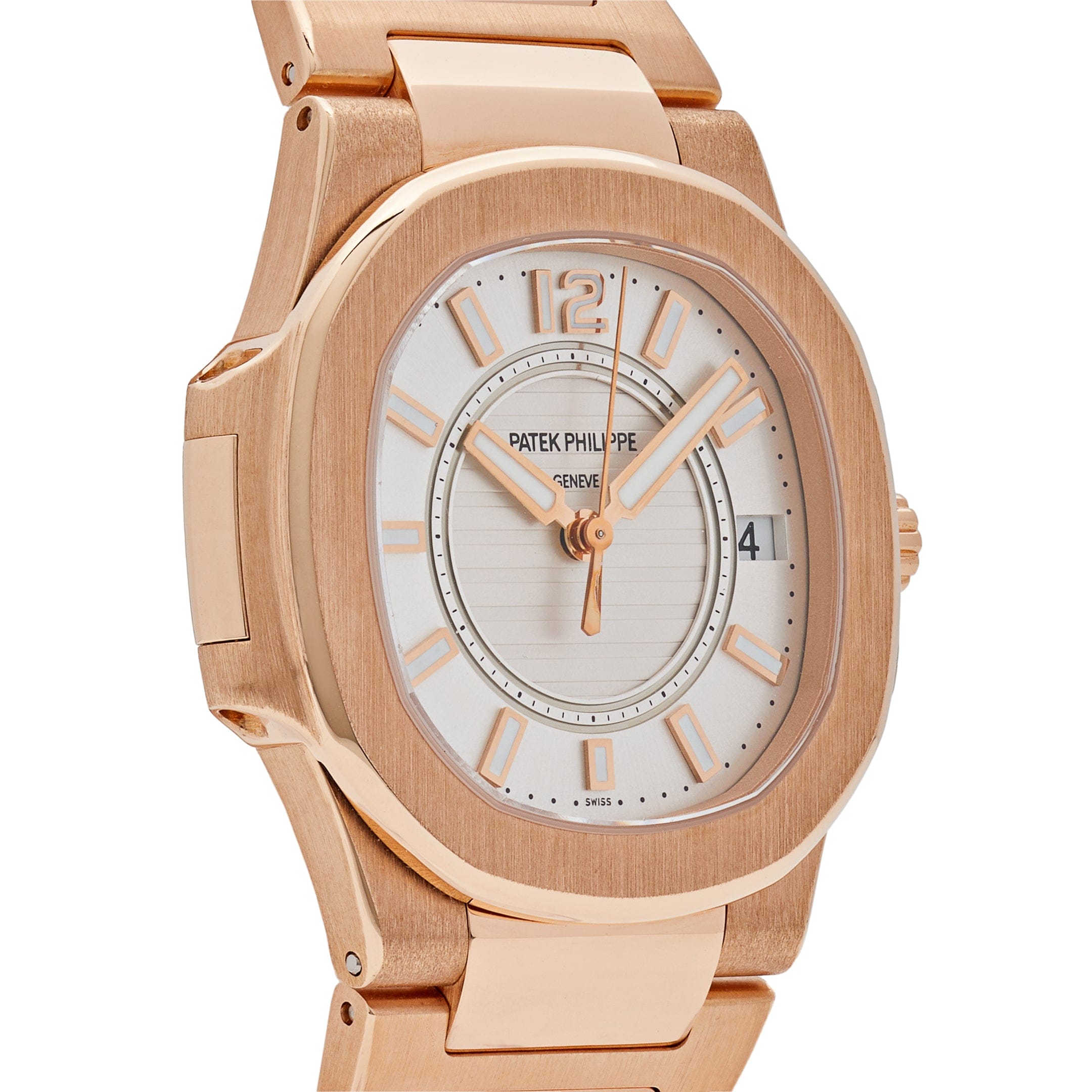 Patek Philippe Nautilus 7011/1R-001 Rose Gold Silver Dial (2014)