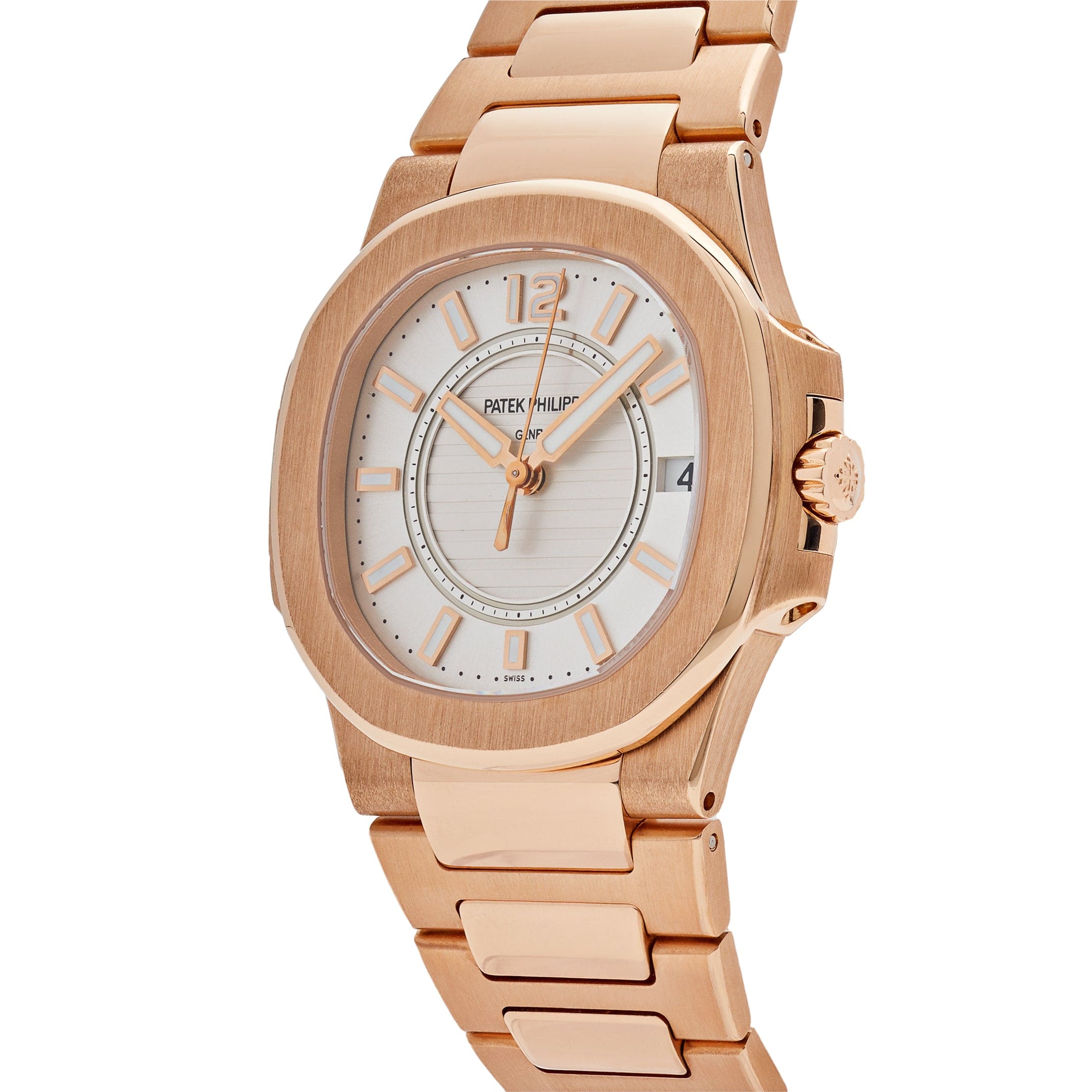 Patek Philippe Nautilus 7011/1R-001 Rose Gold Silver Dial (2014)