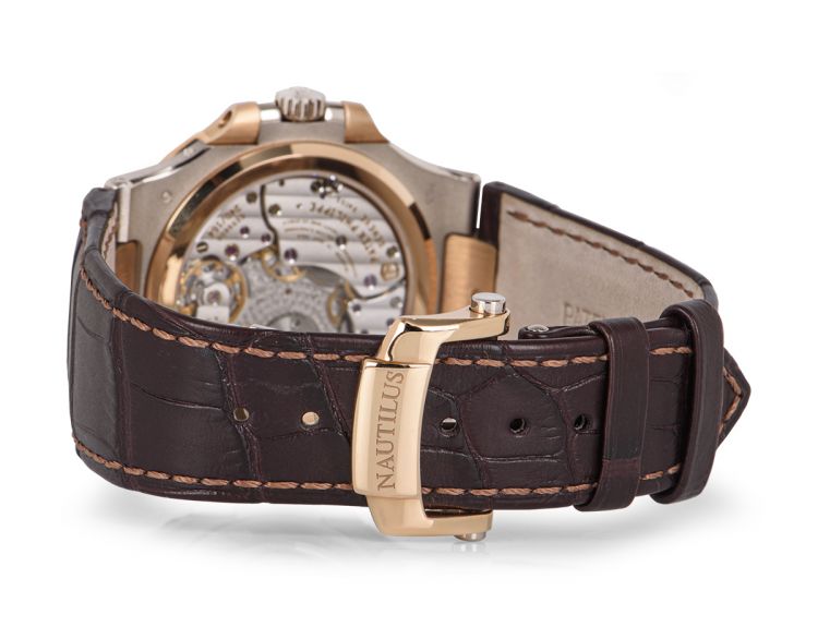 Patek Philippe Nautilus 18K Rose Gold & 18K White Gold Mens Watch