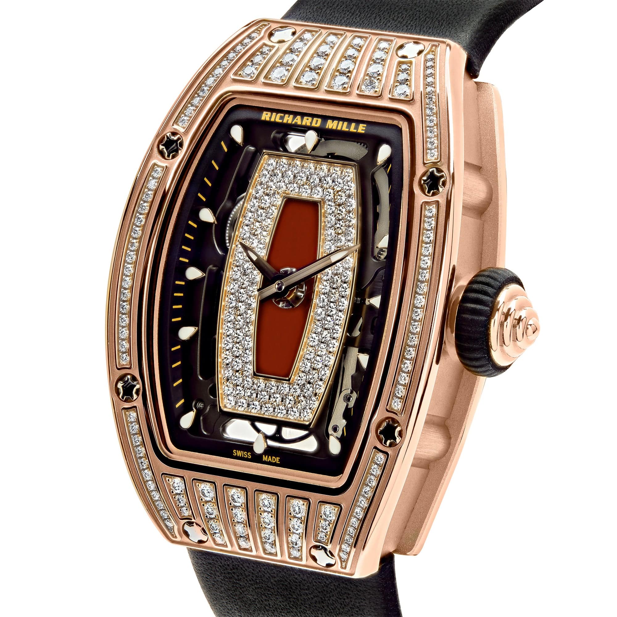 Richard Mille RM 07-01 Ladies' Rose Gold Diamond Set Jasper Dial