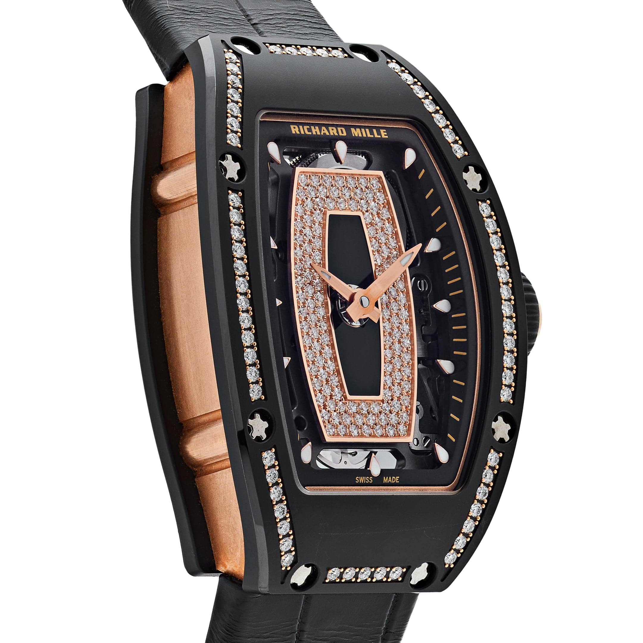 Richard Mille RM 07-01 Black Ceramic Black Lips Diamond Bezel
