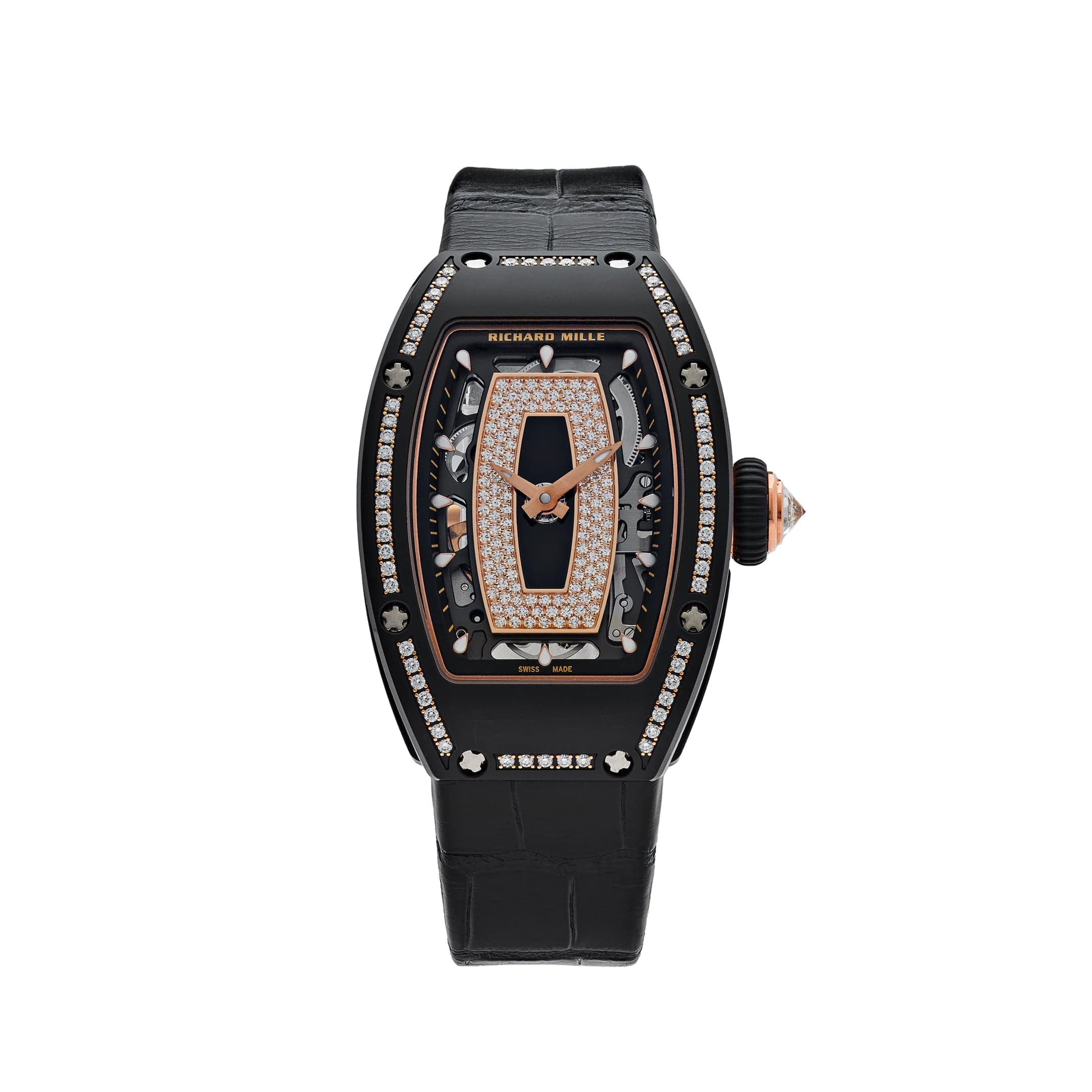 Richard Mille RM 07-01 Black Ceramic Black Lips Diamond Bezel