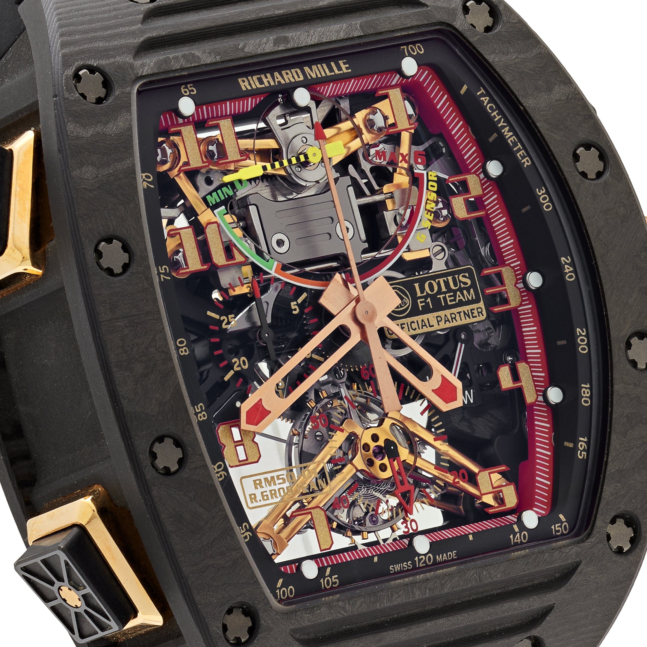 Richard Mille RM 50-01 'Romain Grosjean Lotus F1 G-Sensor' Tourbillon Carbon-NTPT Limited Edition