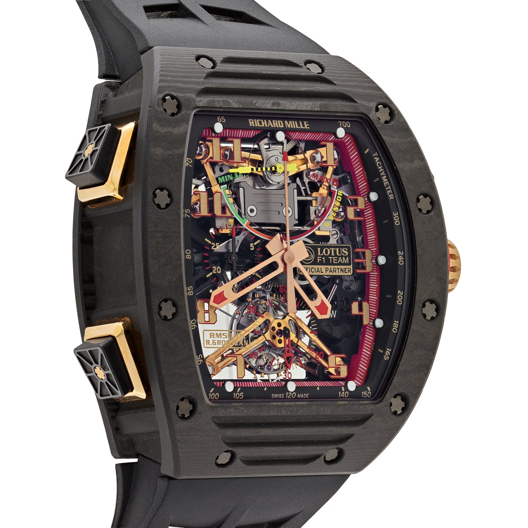 Richard Mille RM 50-01 'Romain Grosjean Lotus F1 G-Sensor' Tourbillon Carbon-NTPT Limited Edition