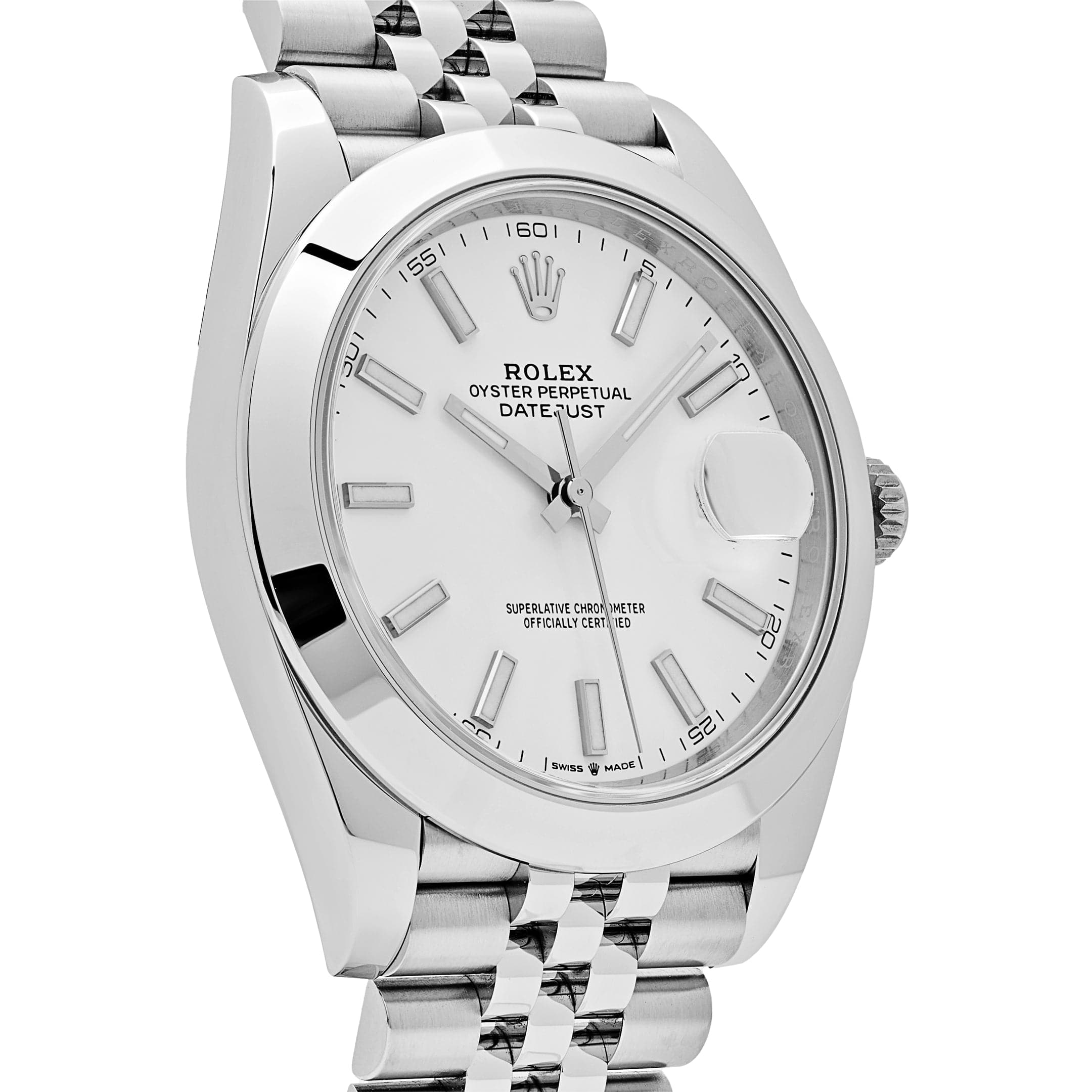 Rolex Datejust 126300 Stainless Steel Stick White Dial Jubilee (2024)